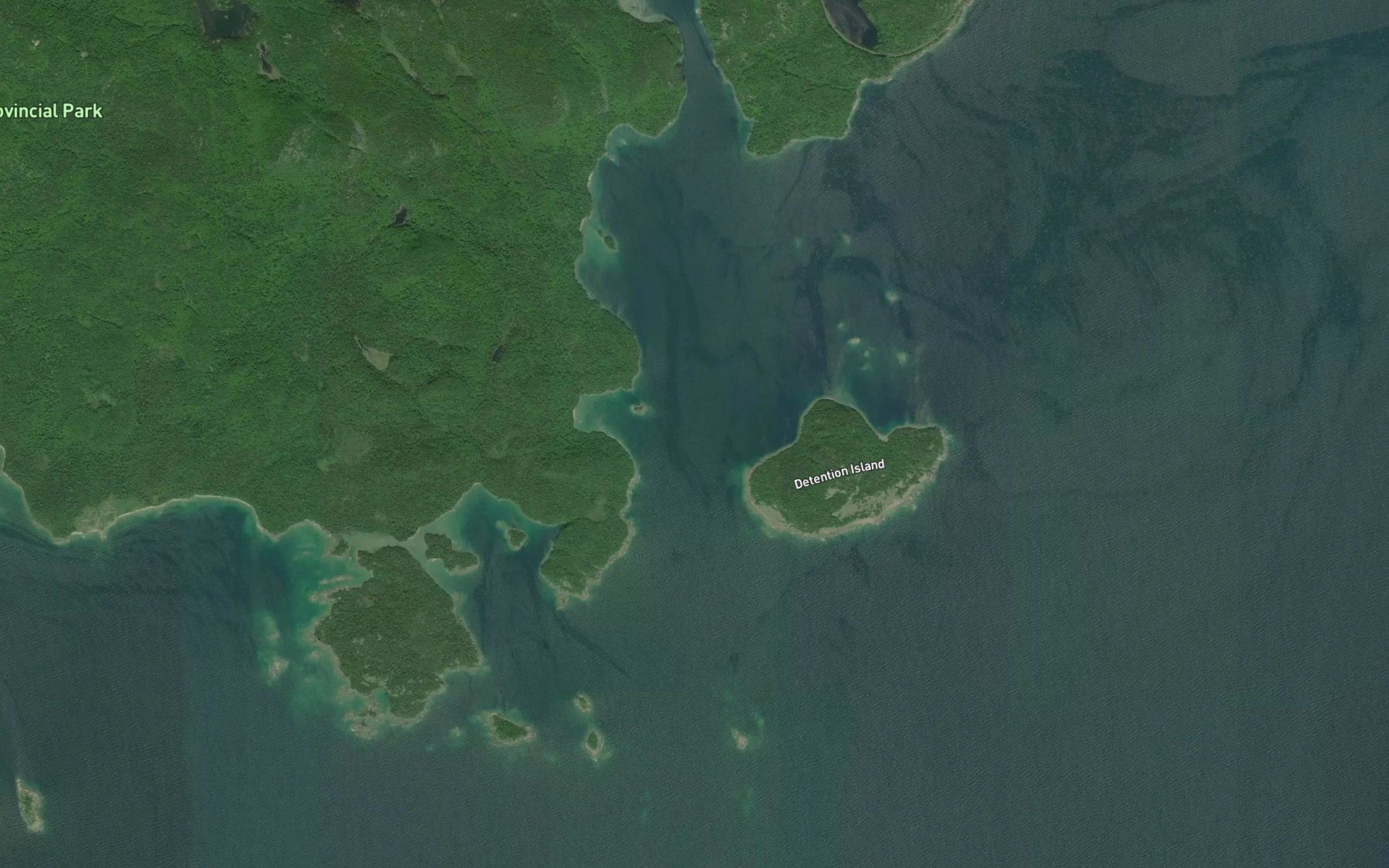 Satellite map of the Devils Gap