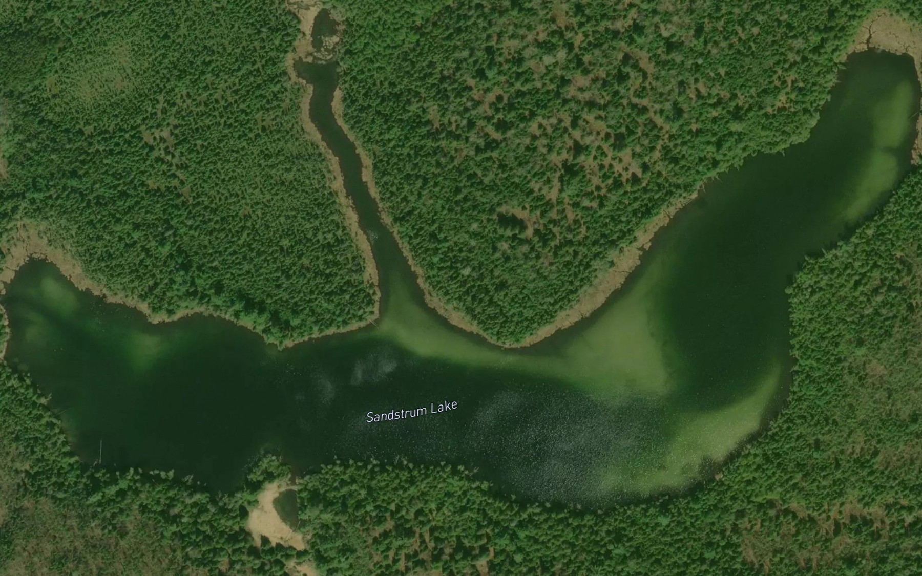 Satellite map of the Sandstrum Lake
