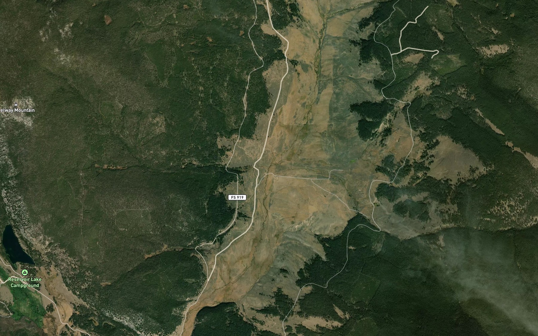 Satellite map of the Surveyor Creek