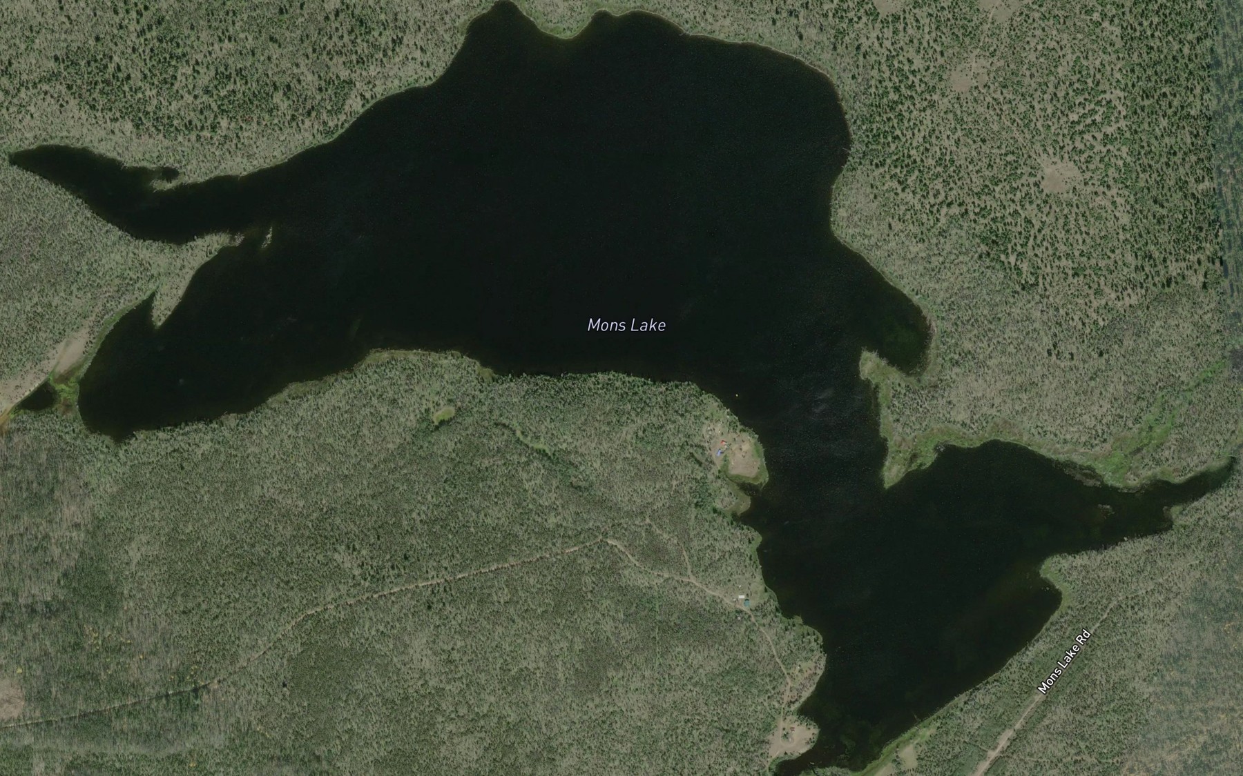 Satellite map of the Mons Lake