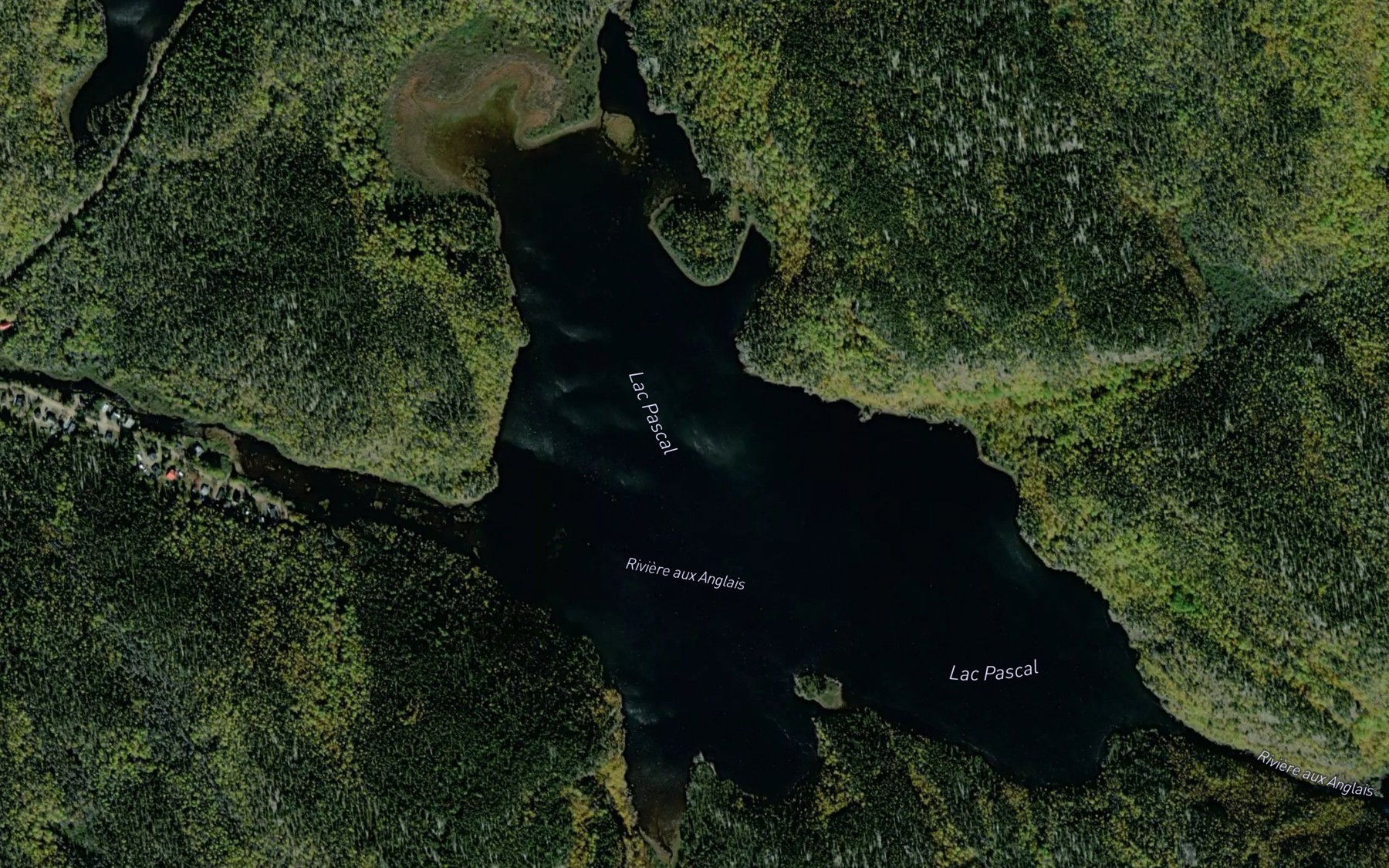 Satellite map of the Lac Pascal