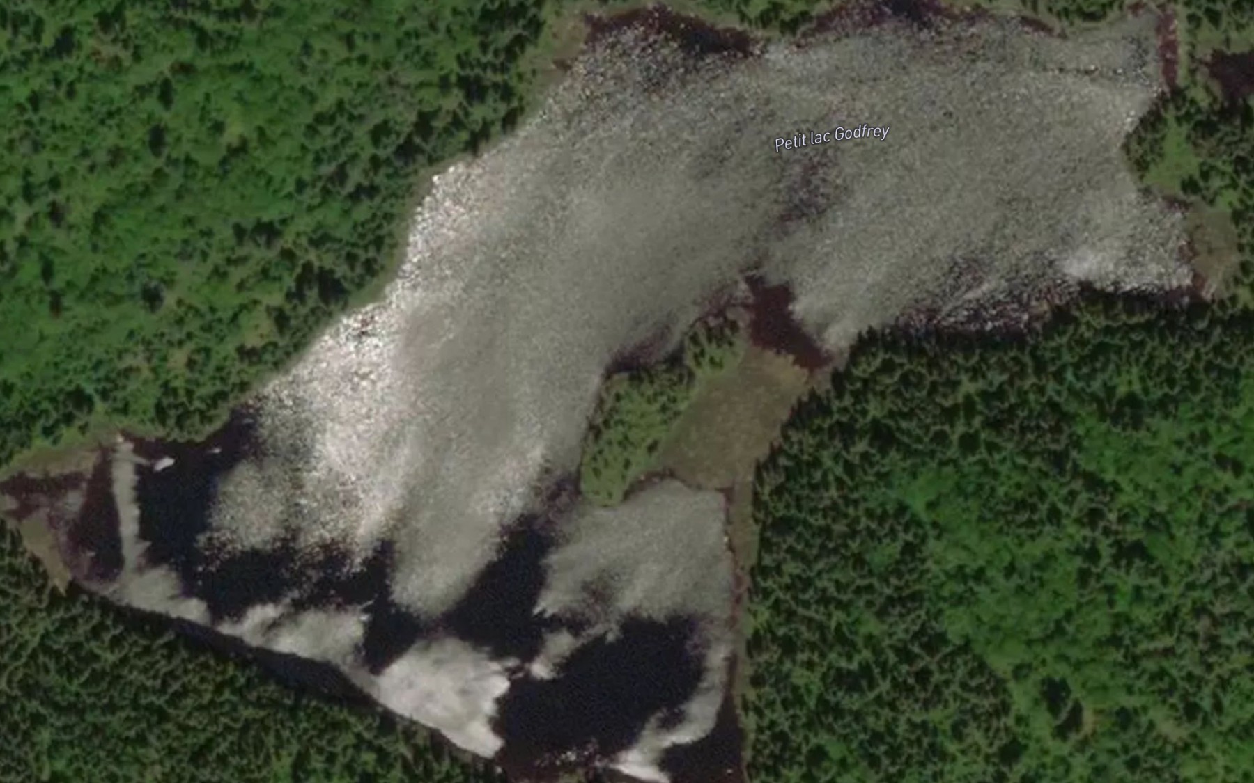 Satellite map of the Petit lac Godfrey