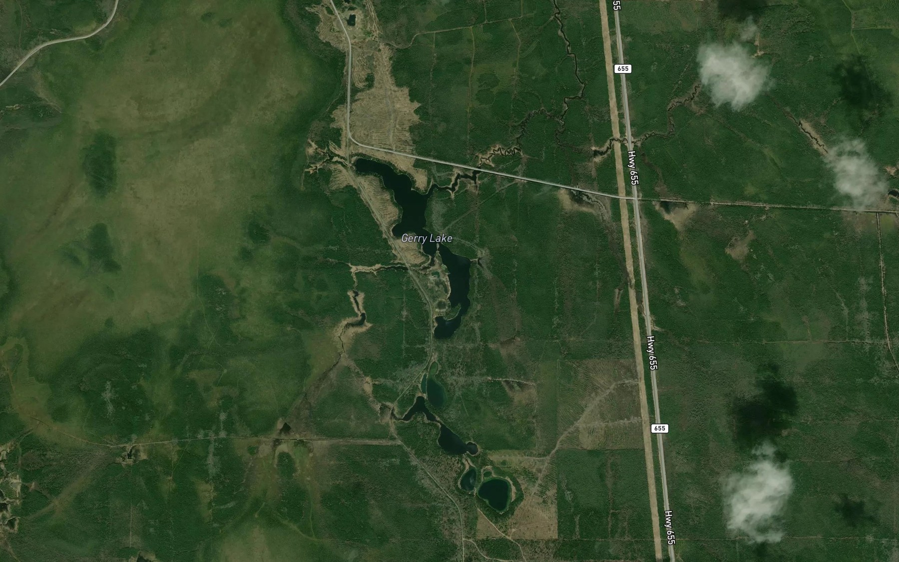 Satellite map of the Gerry Lake