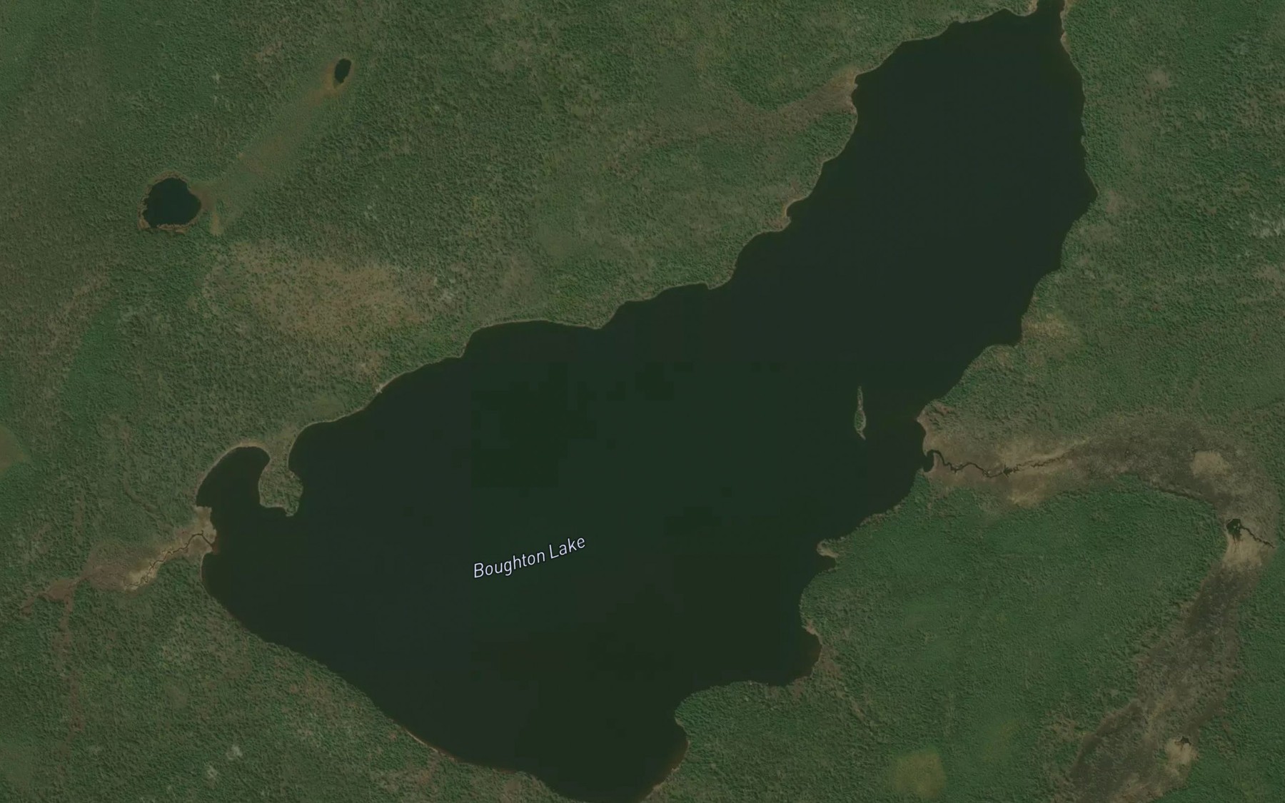 Satellite map of the Boughton Lake