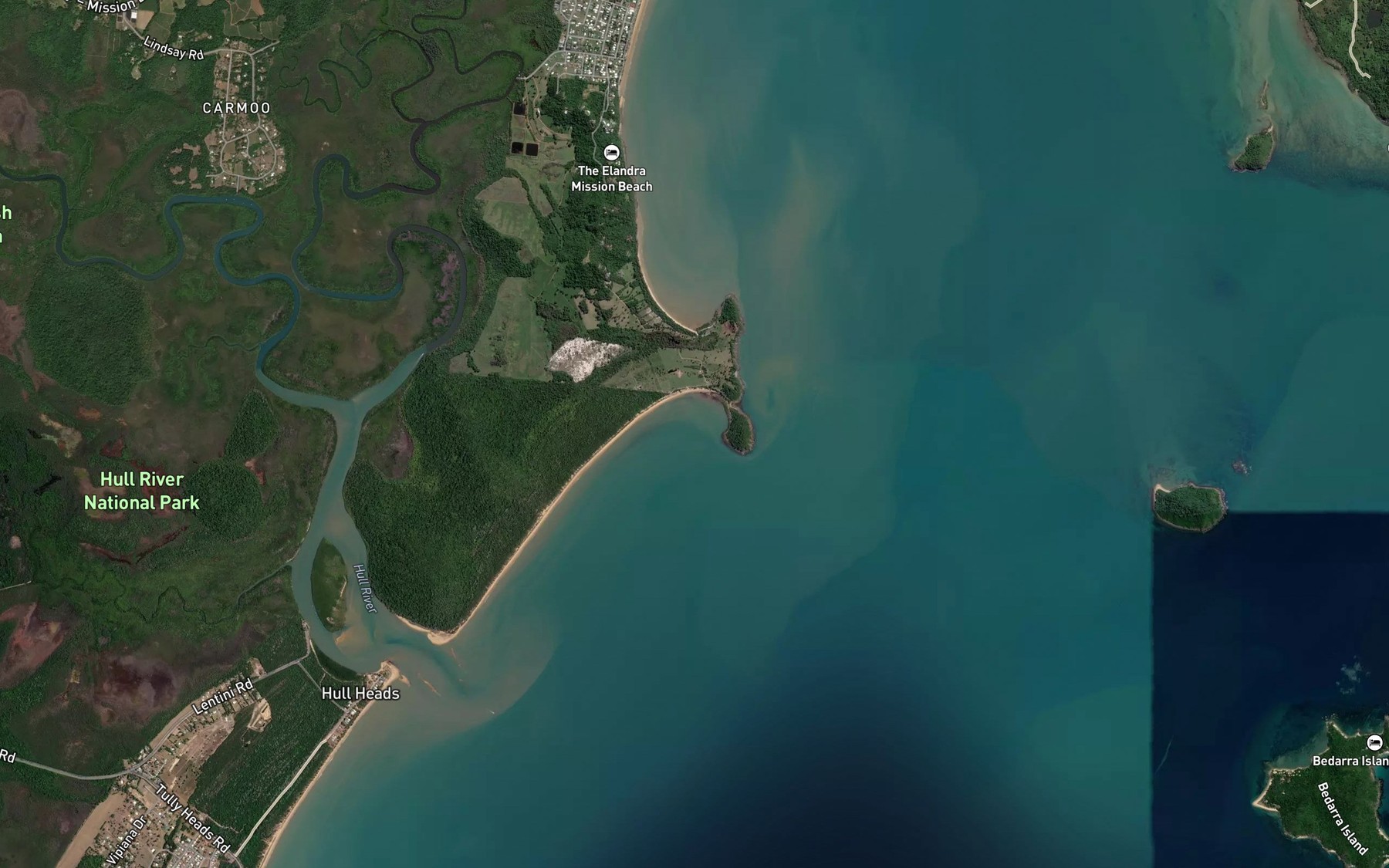Satellite map of the Kennedy Bay