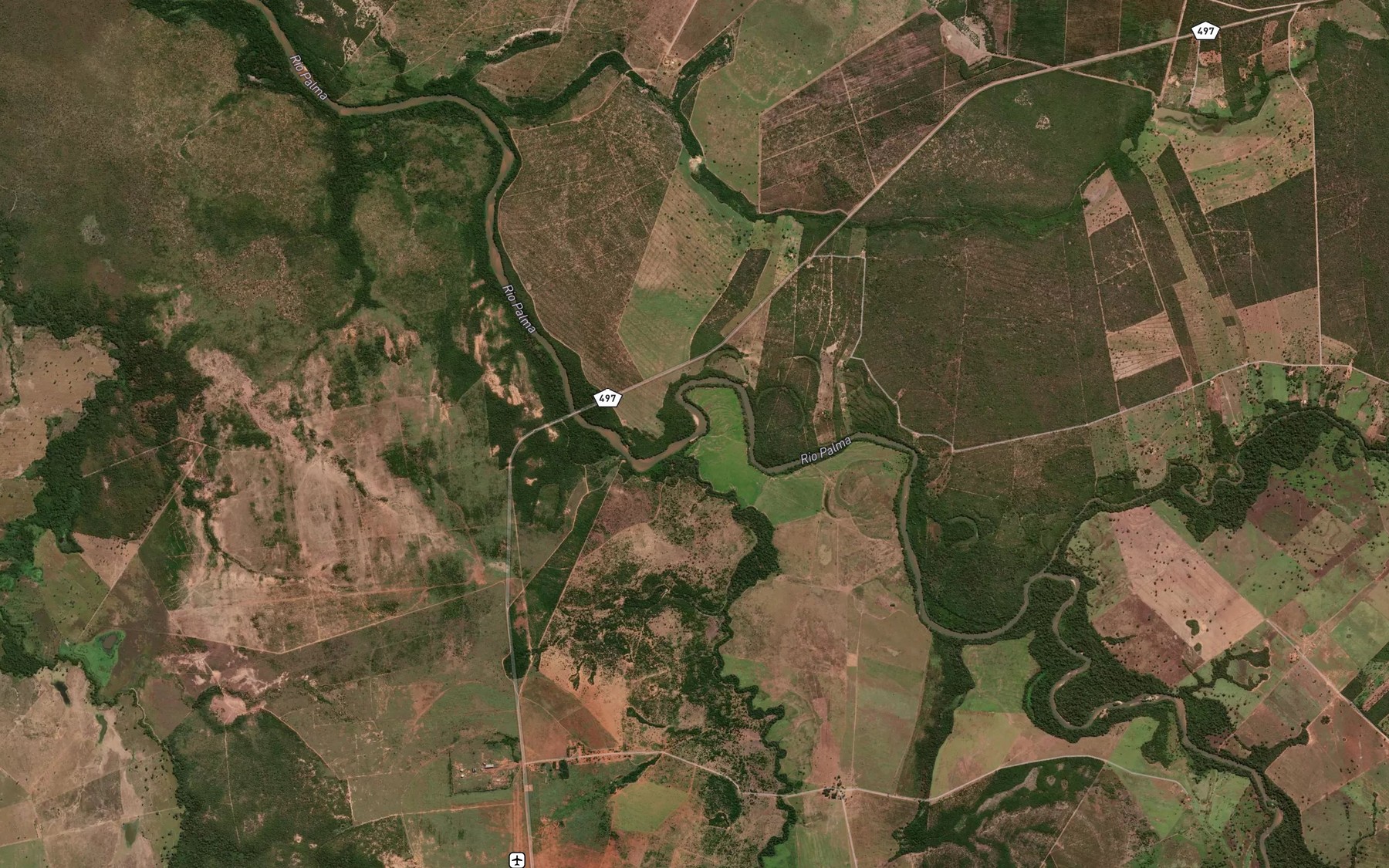 Satellite map of the Rio Sobrado