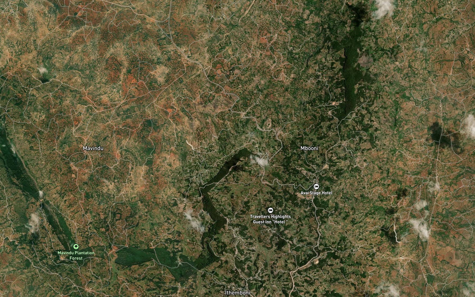 Satellite map of the Mekuuni