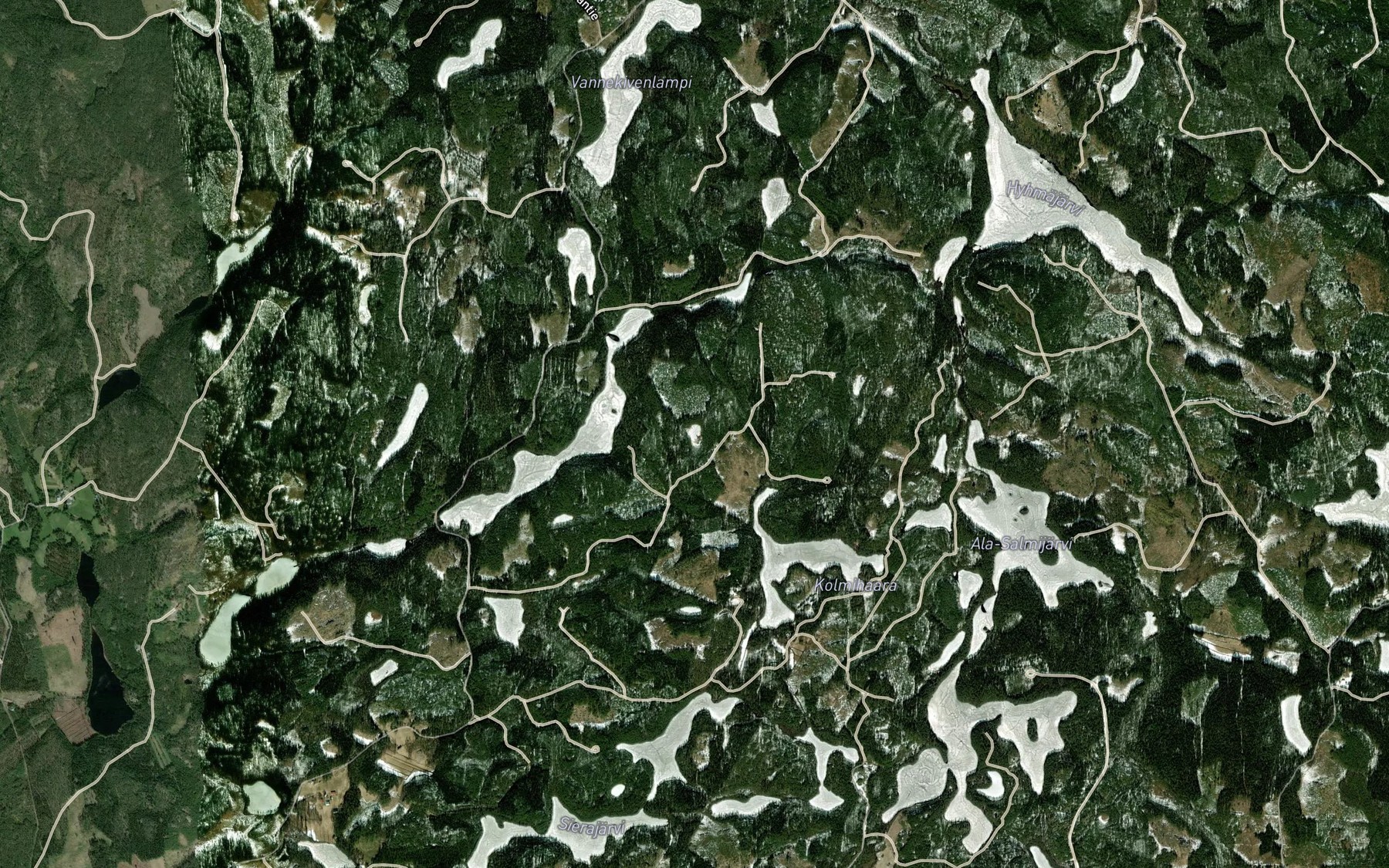 Satellite map of the Siikalampi
