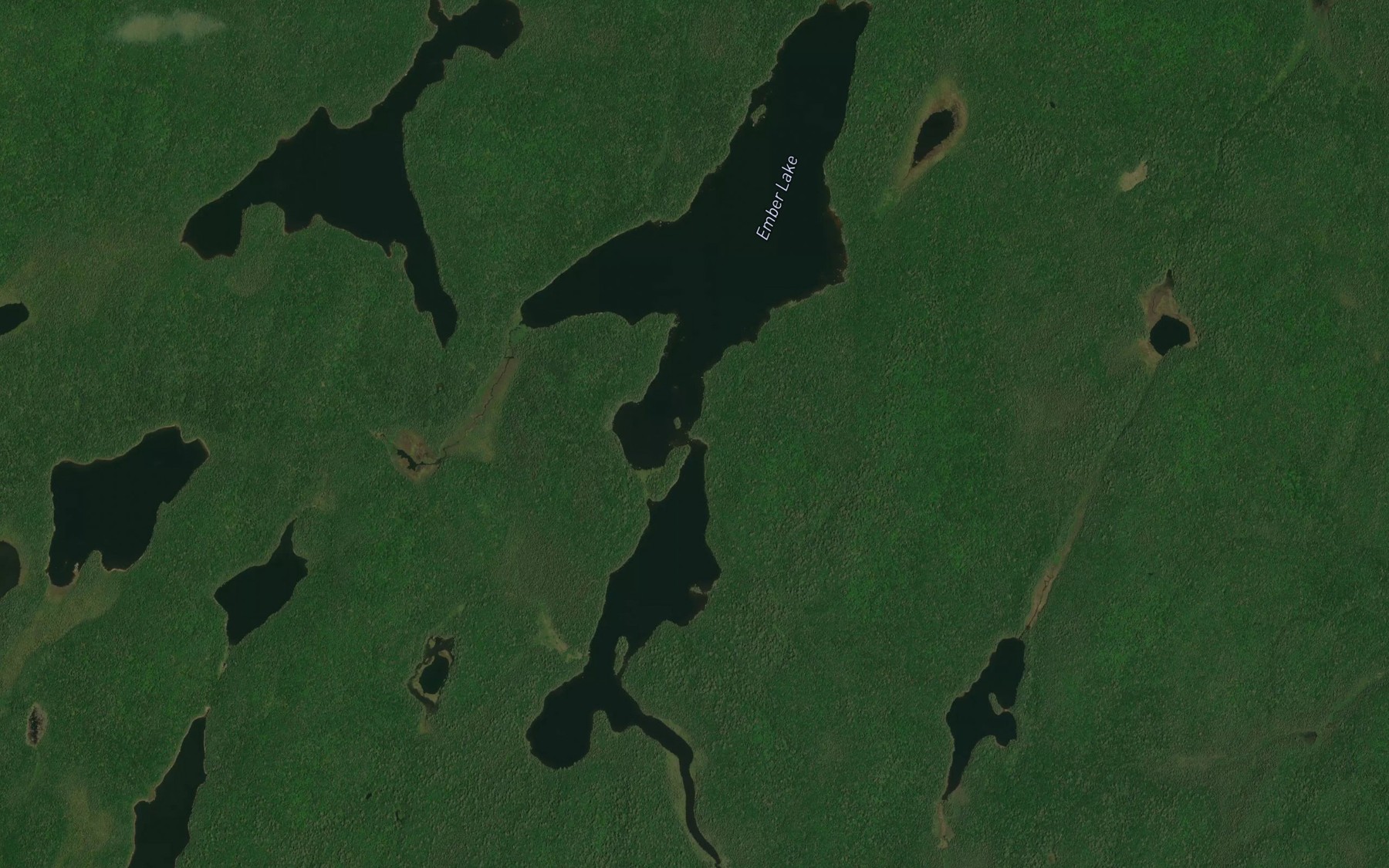 Satellite map of the Ember Lake