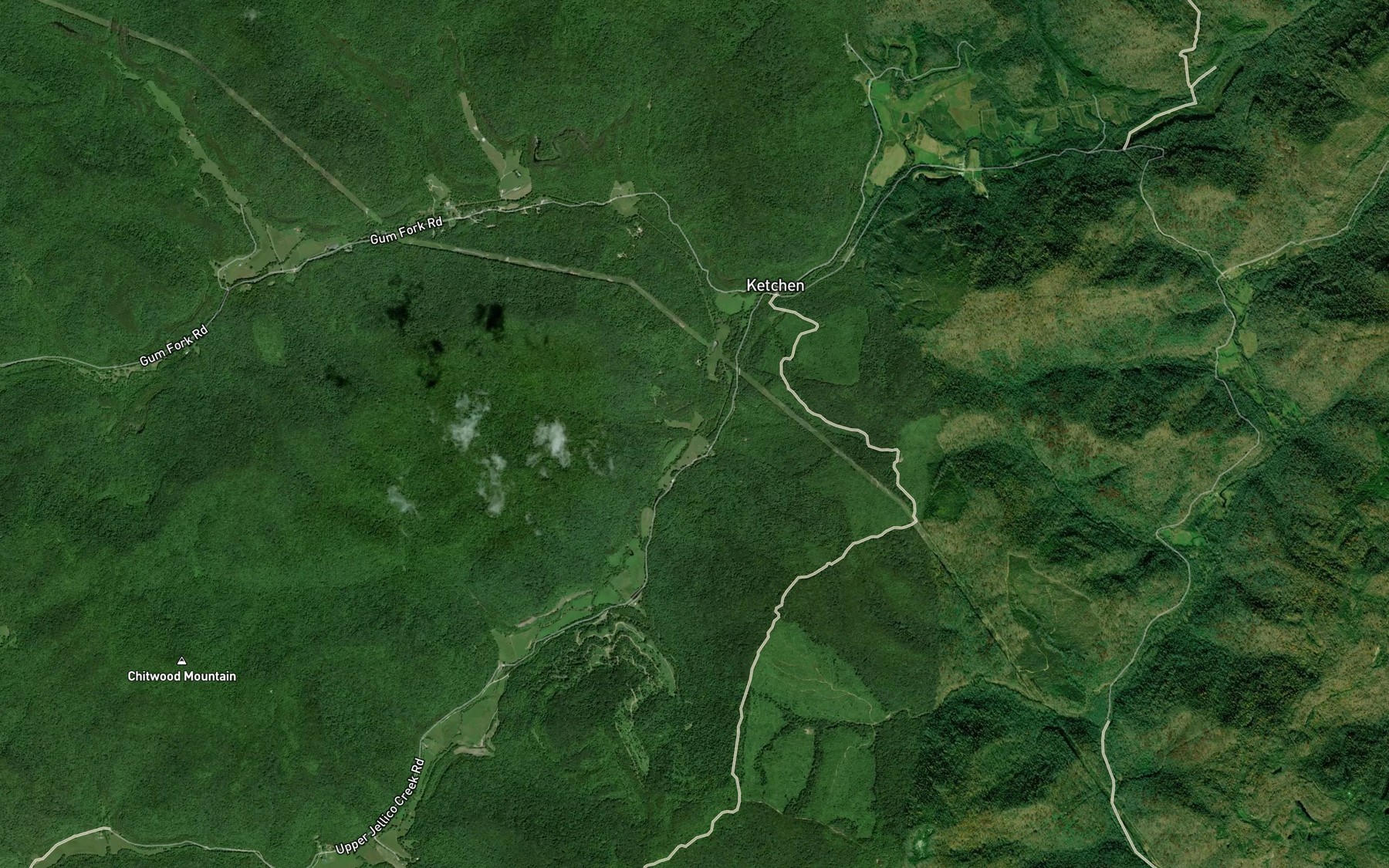 Satellite map of the Scott Branch