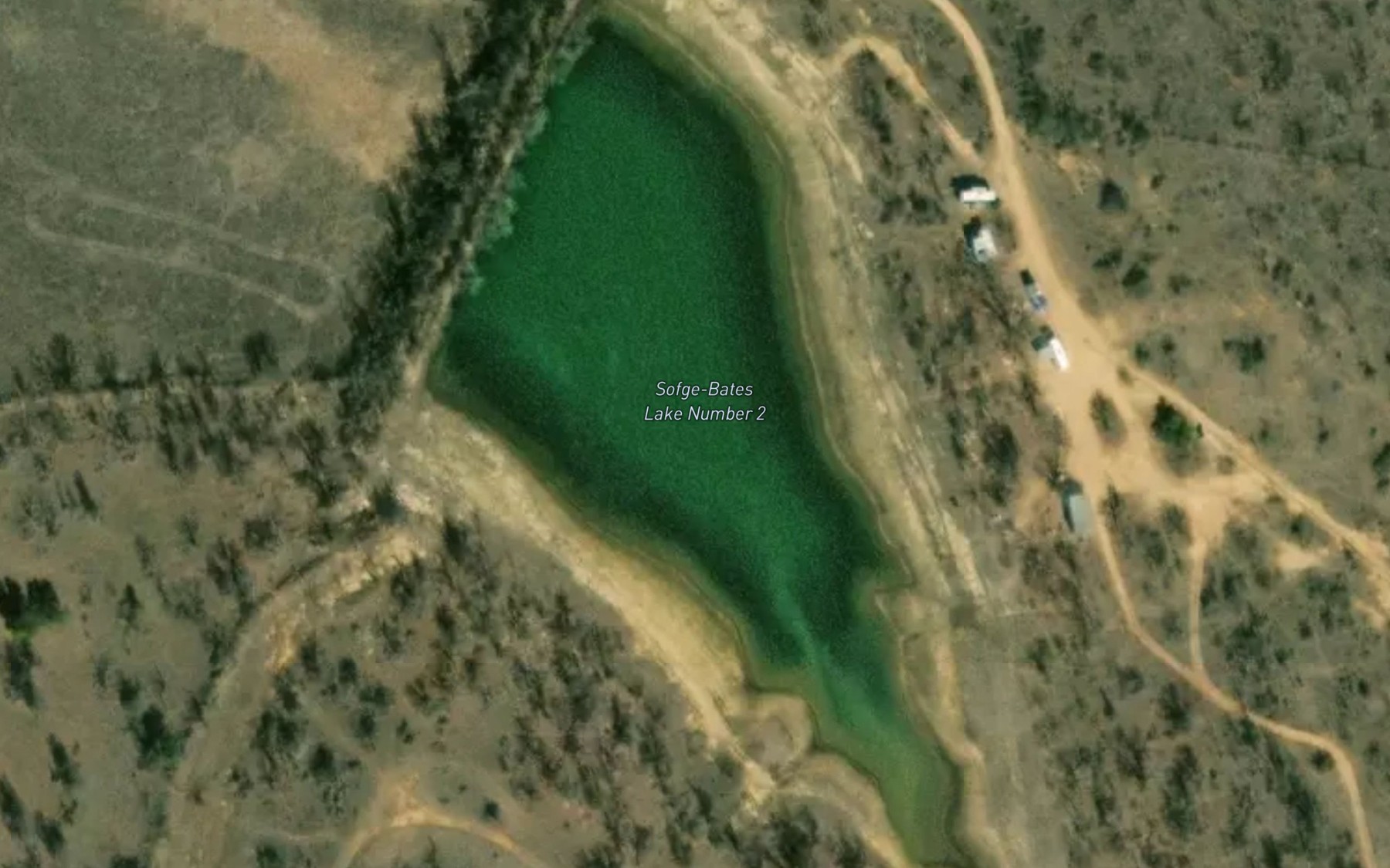 Satellite map of the Sofge-Bates Lake Number 2