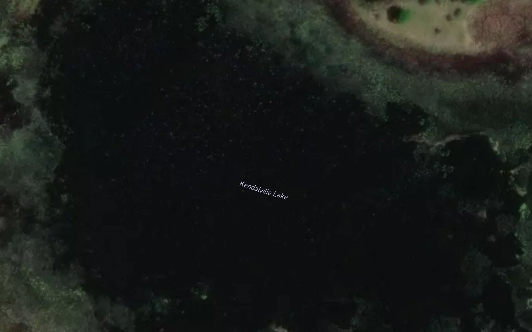 Satellite map of the Kendalville Lake