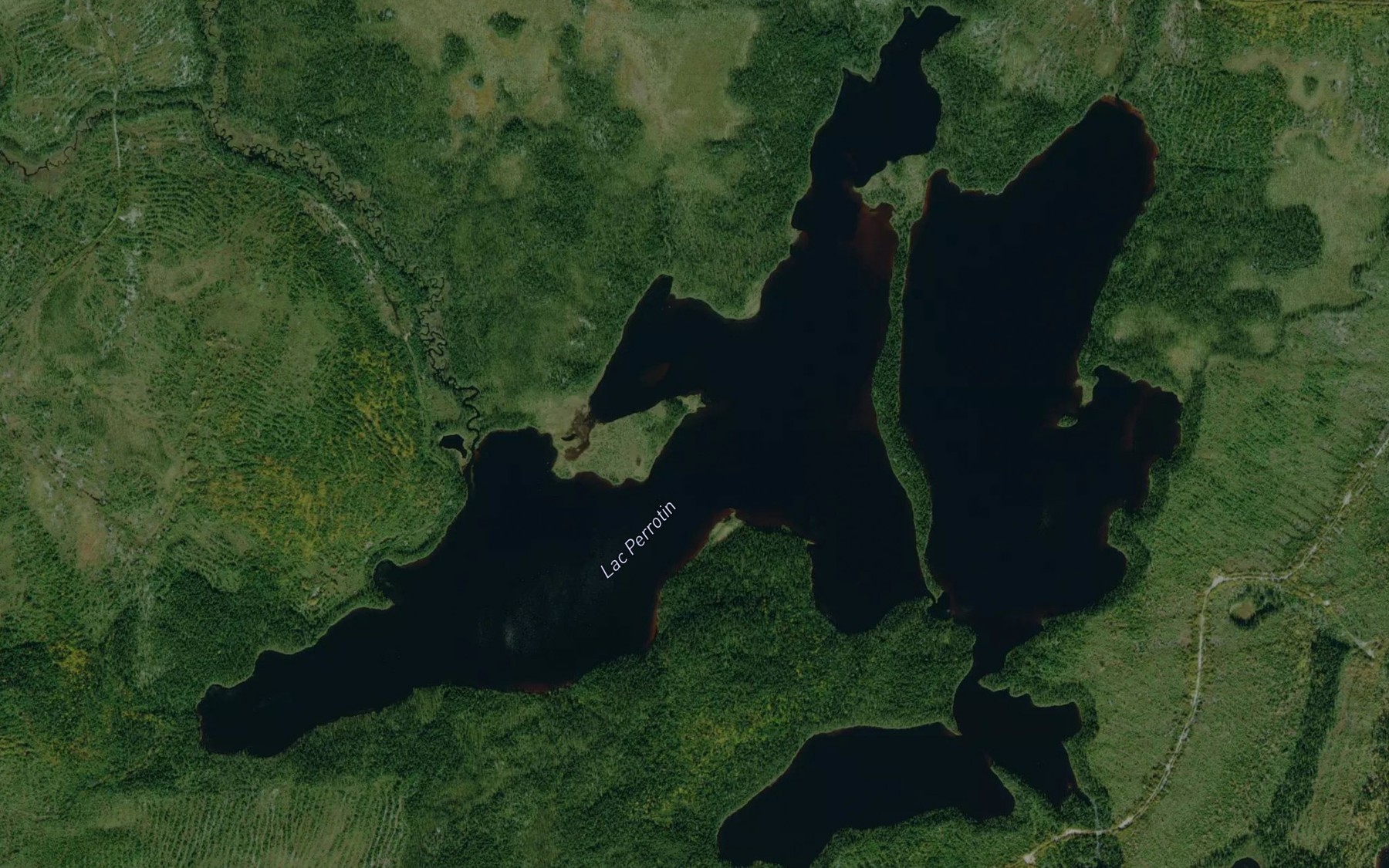 Satellite map of the Lac Perrotin
