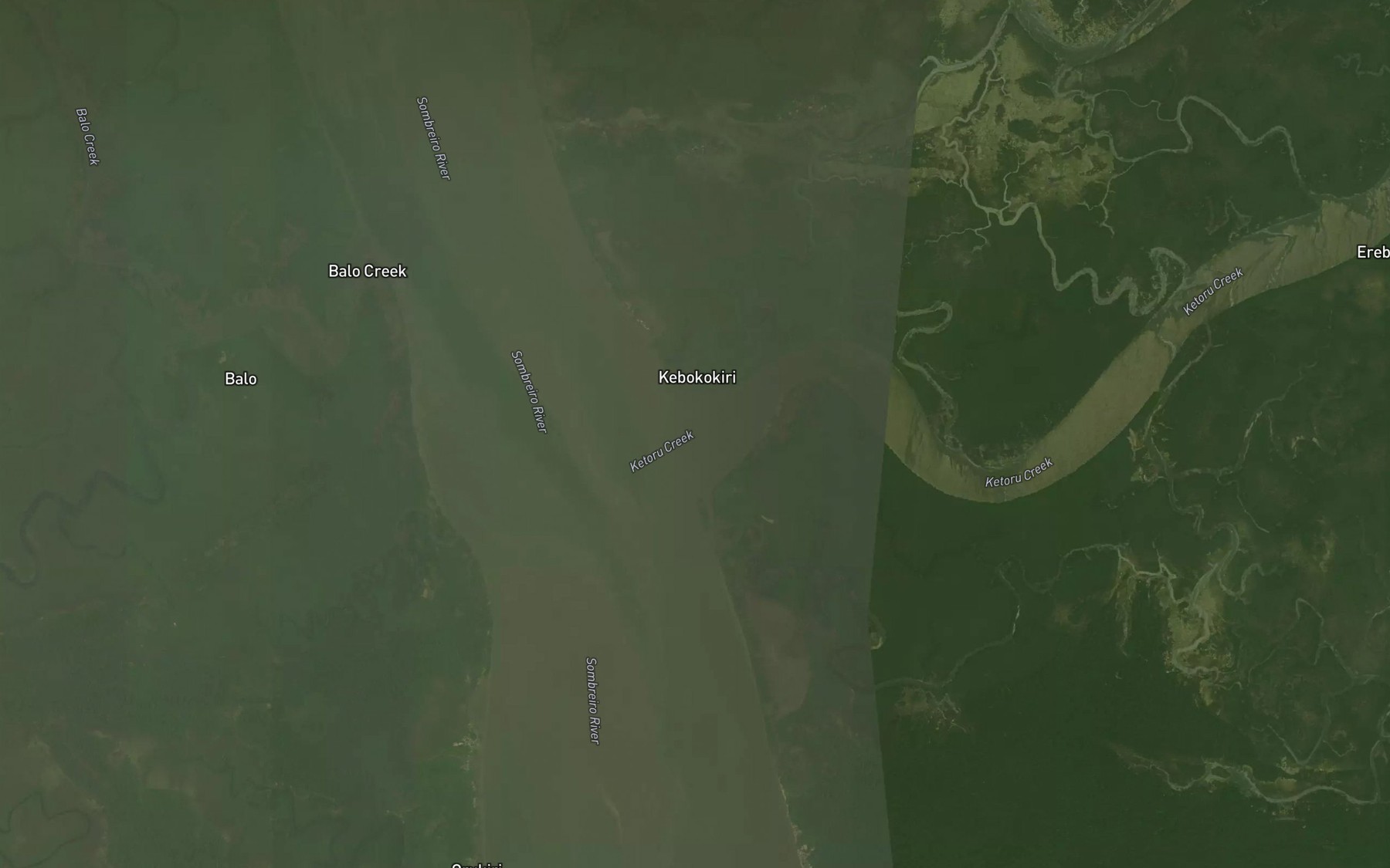 Satellite map of the Ketoru Creek