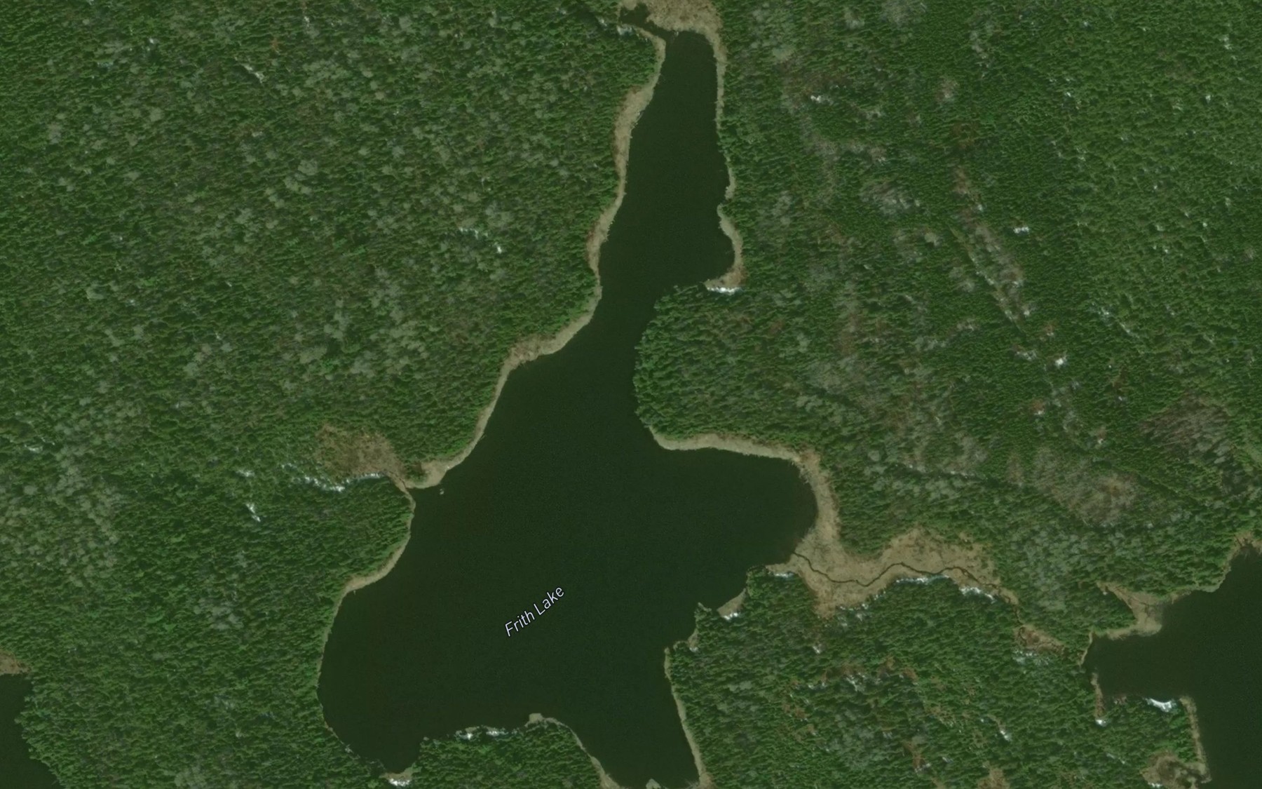 Satellite map of the Frith Lake