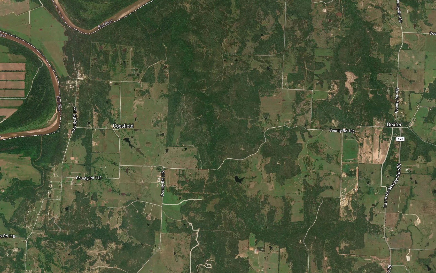 Satellite map of the Tuttle Branch