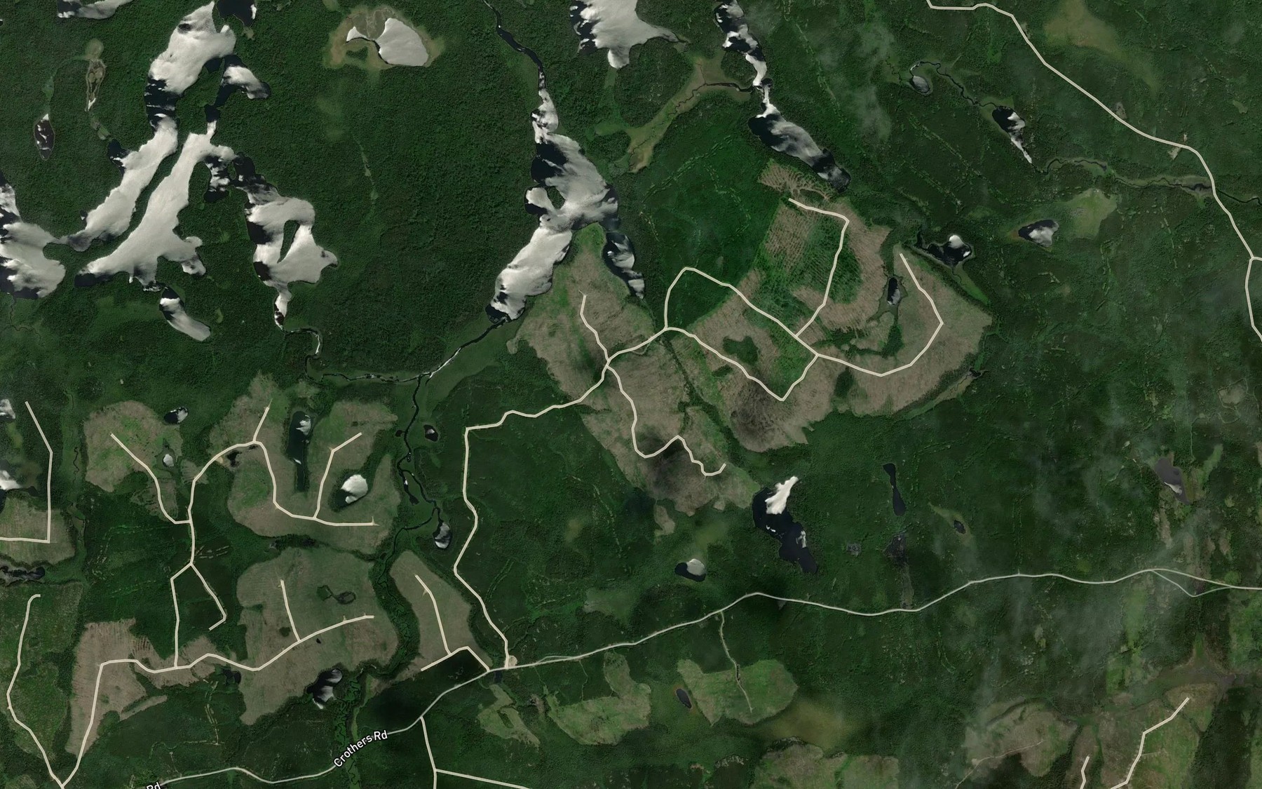 Satellite map of the Shookemi Creek