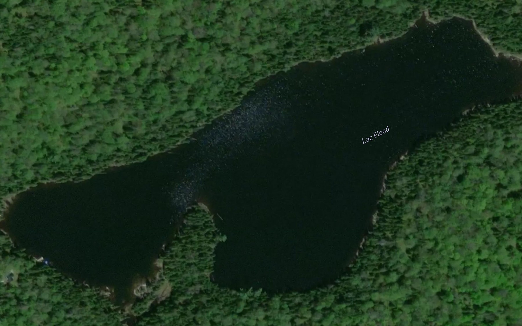 Satellite map of the Lac Flood