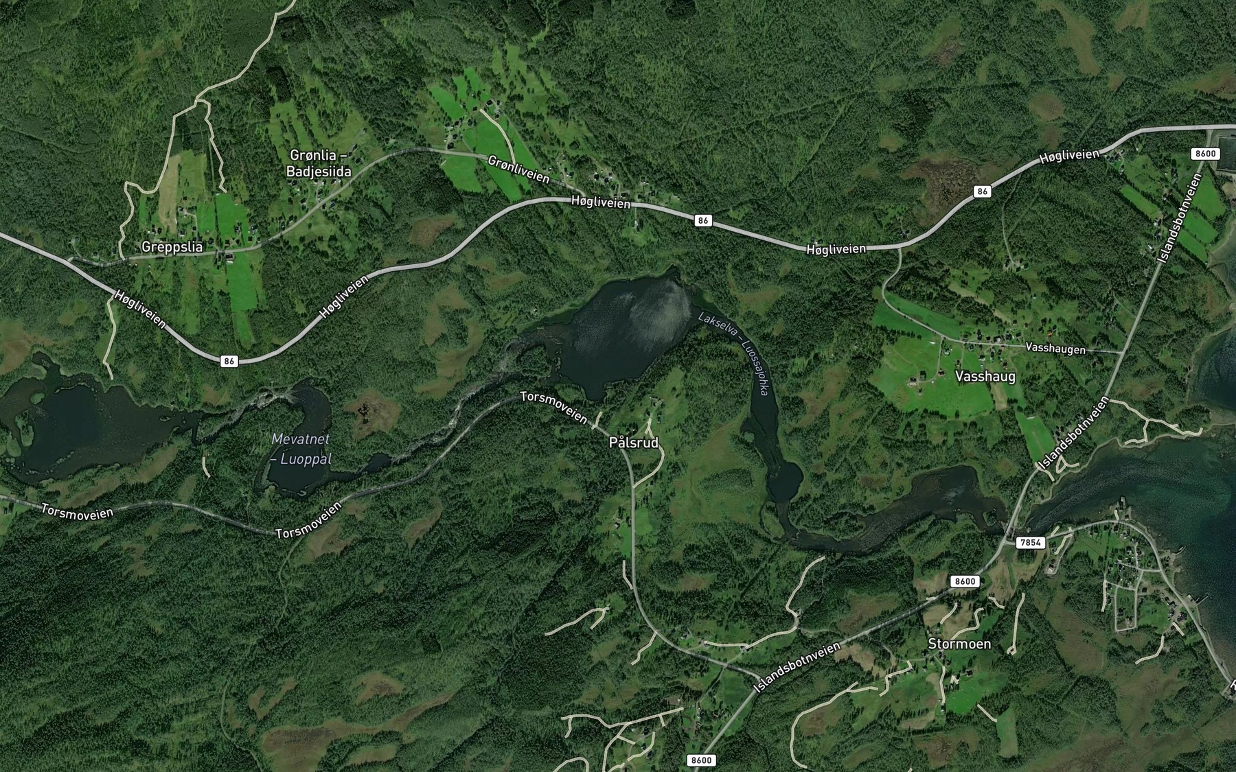 Satellite map of the Molnelva