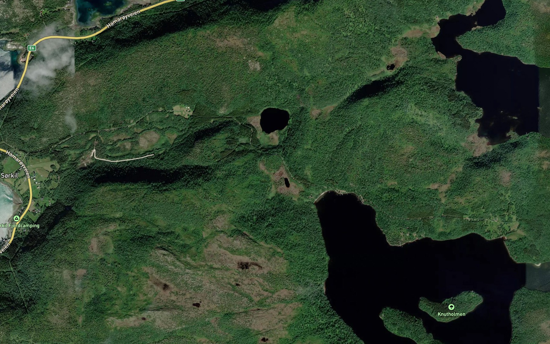 Satellite map of the Okselva