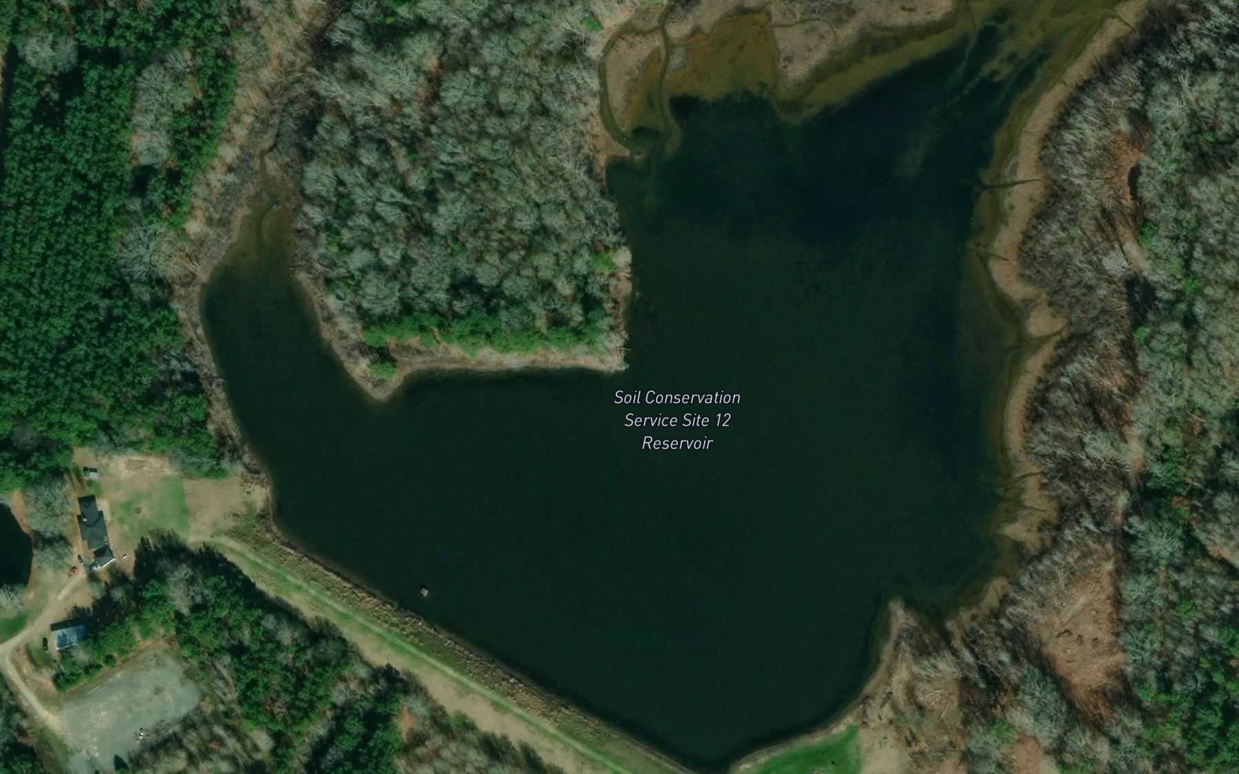 Satellite map of the Soil Conservation Service Site 12 Reservoir