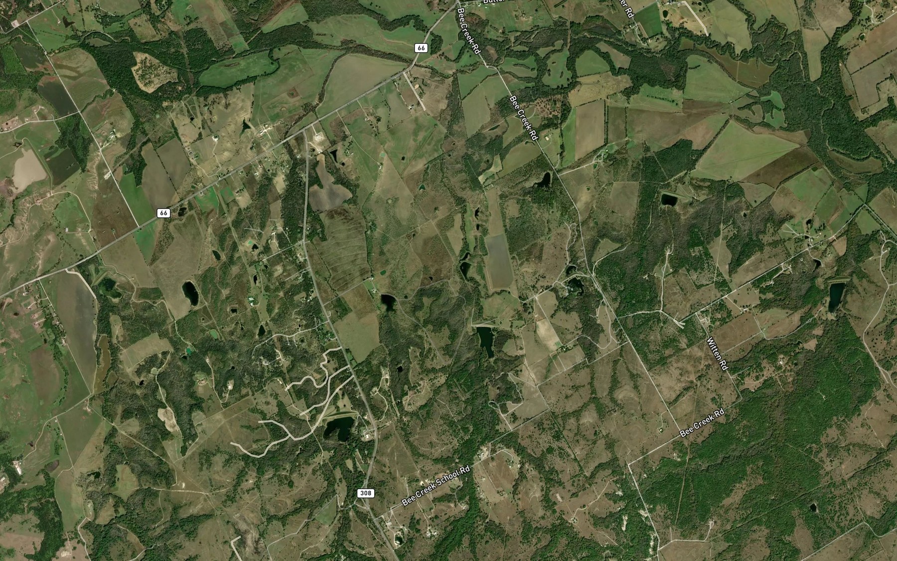 Satellite map of the Soil Conservation Service Site 77 Reservoir