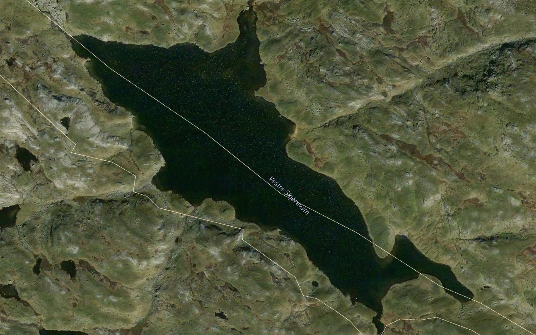 Satellite map of the Vestre Skjerevatn