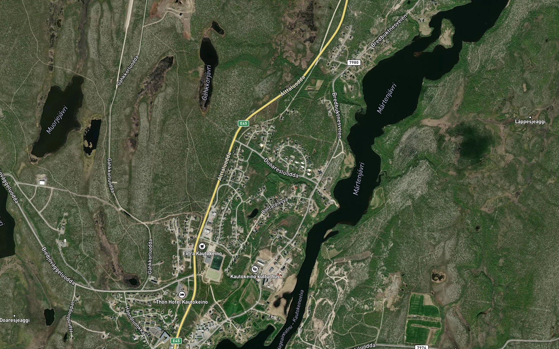 Satellite map of the Ajajohka
