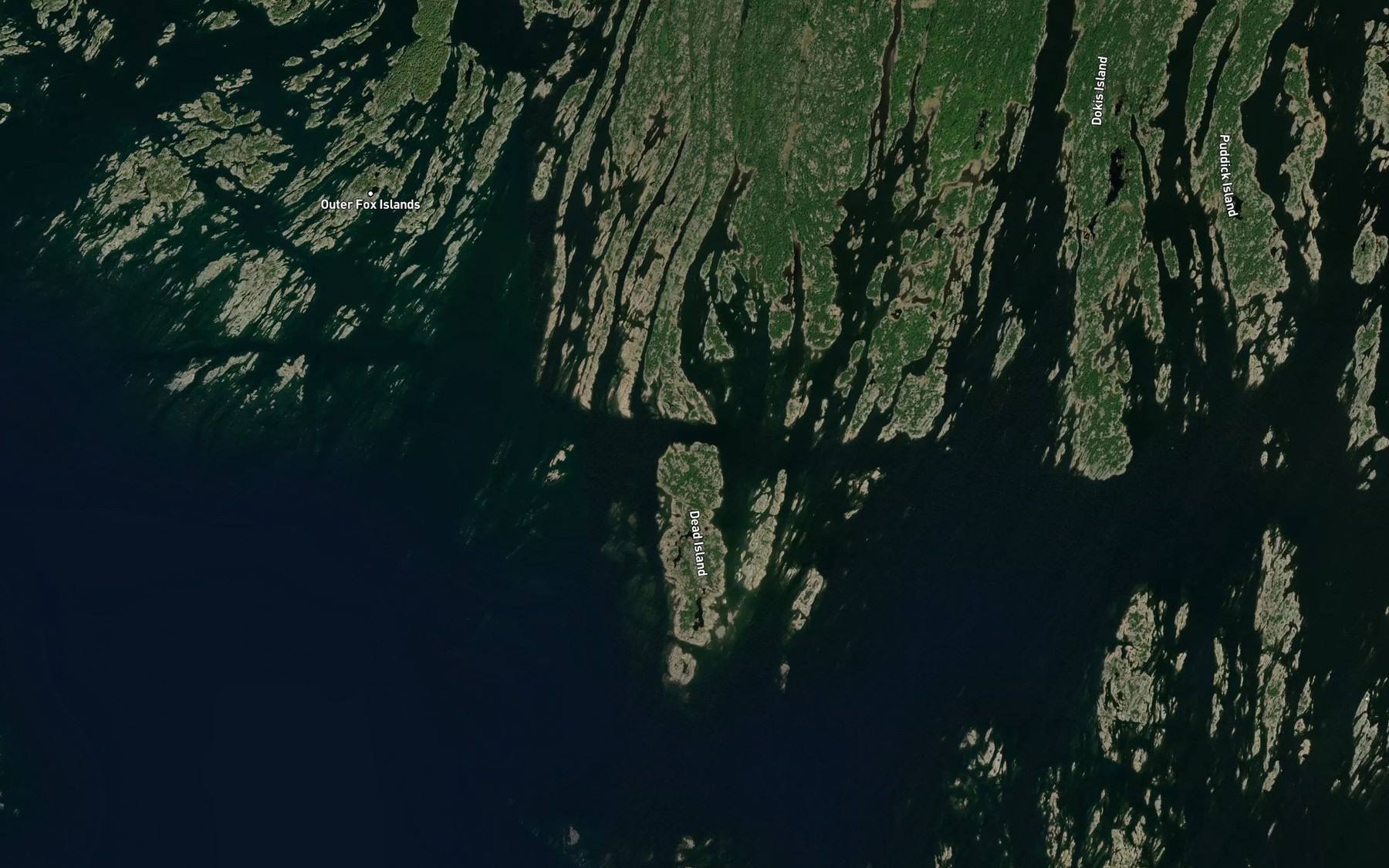 Satellite map of the Dead Island Channel