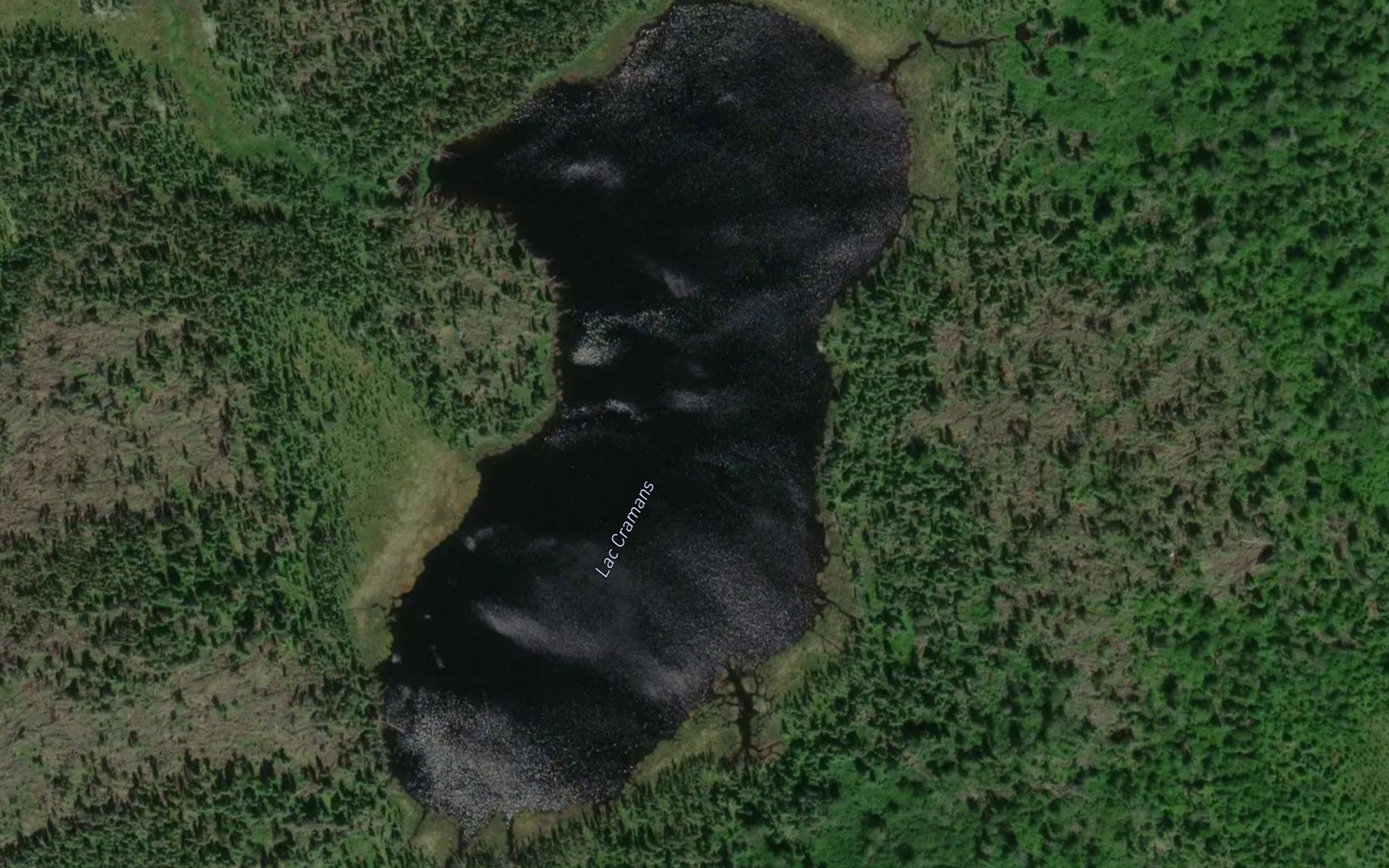 Satellite map of the Lac Cramans