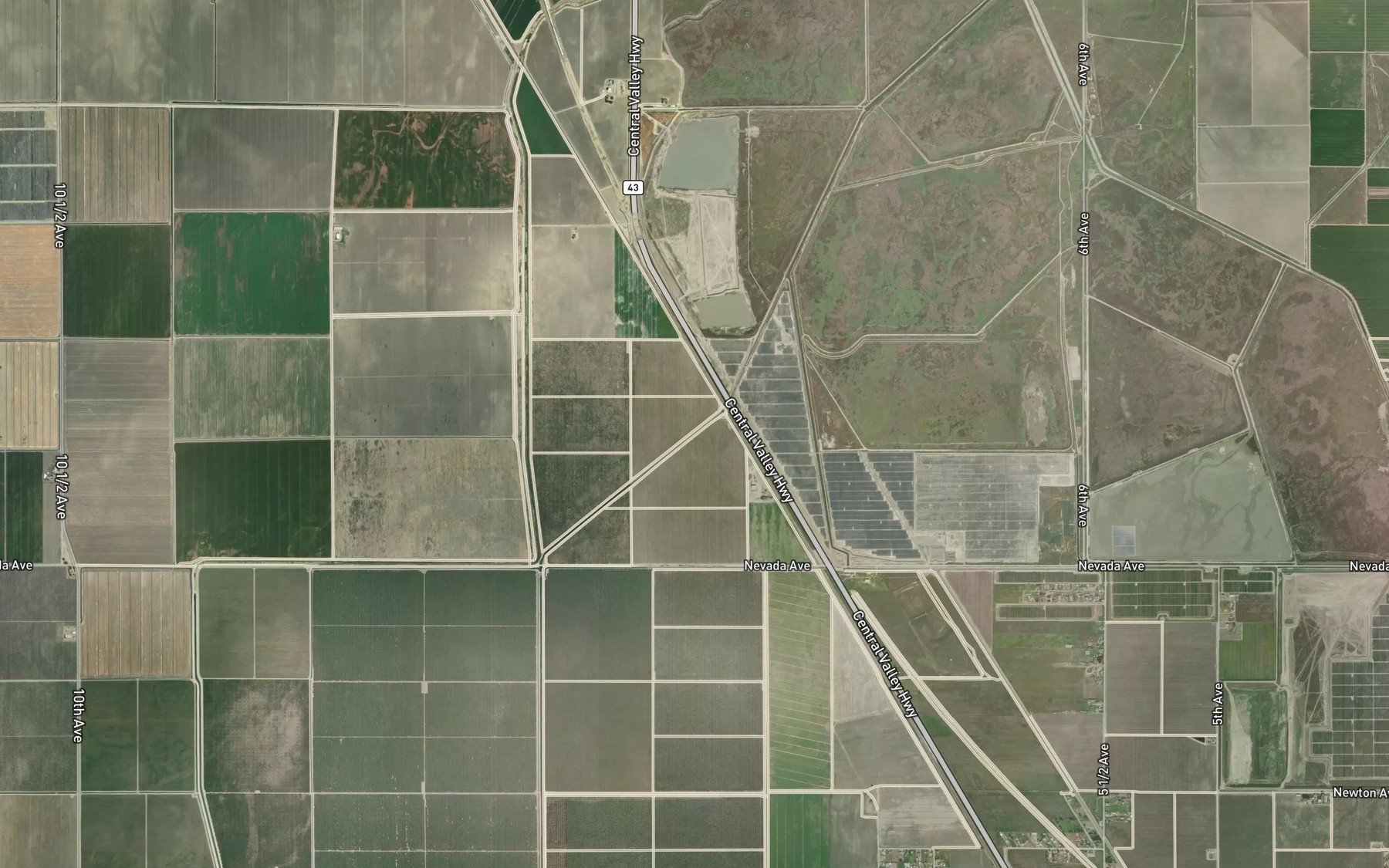 Satellite map of the West Branch Lakeland Canal