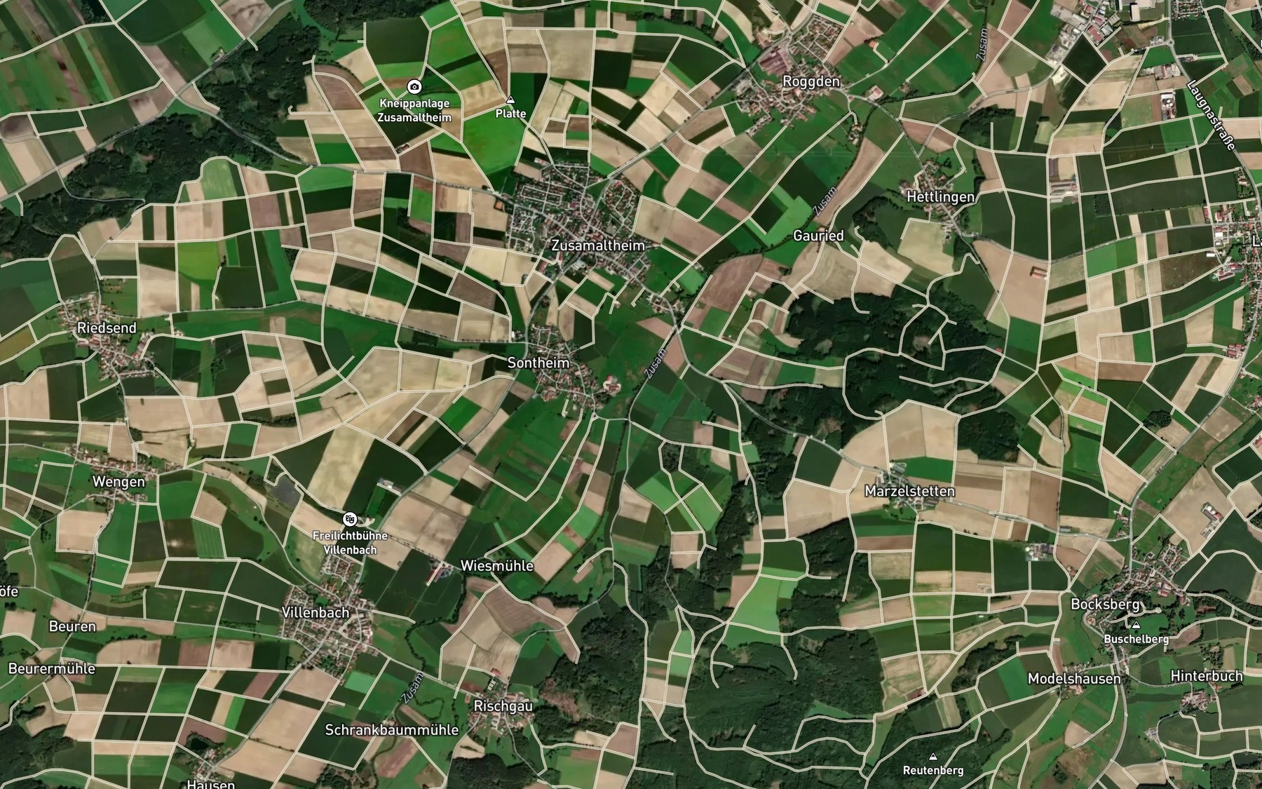 Satellite map of the Geiselbach