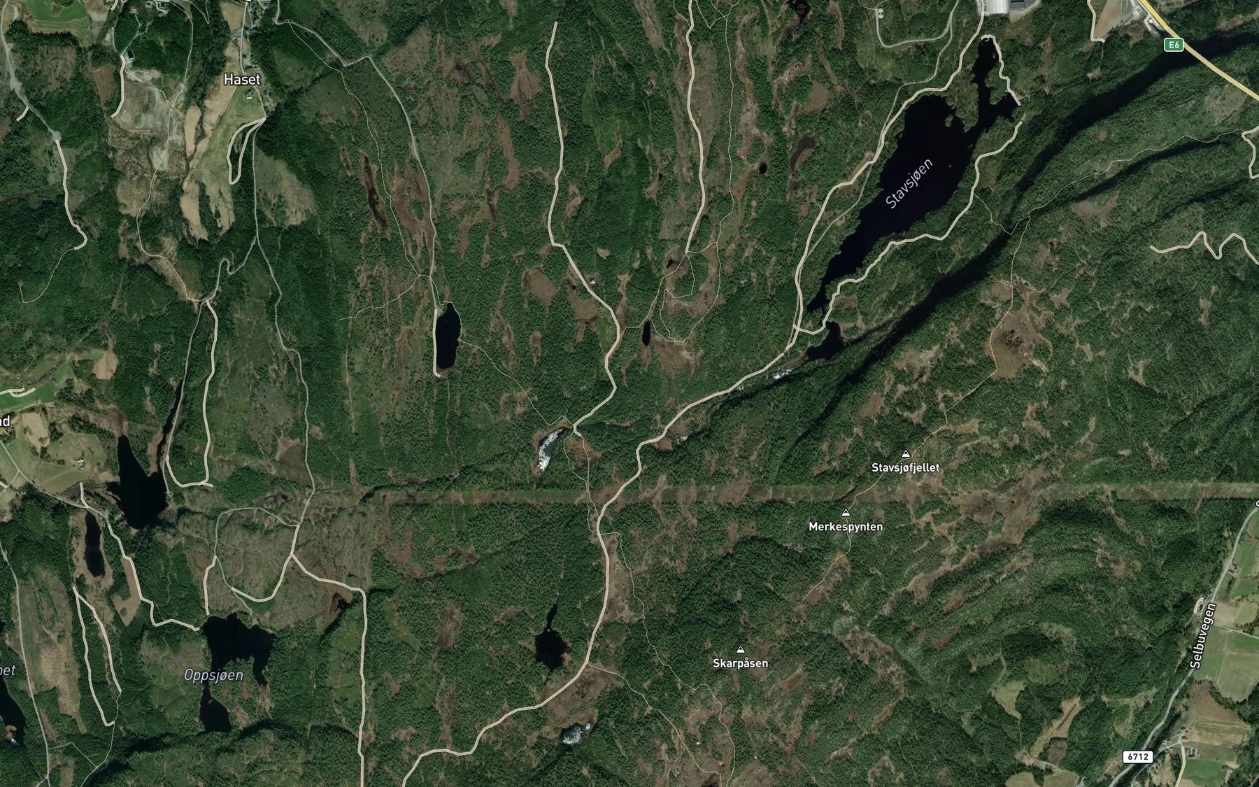 Satellite map of the Vollvassbekken