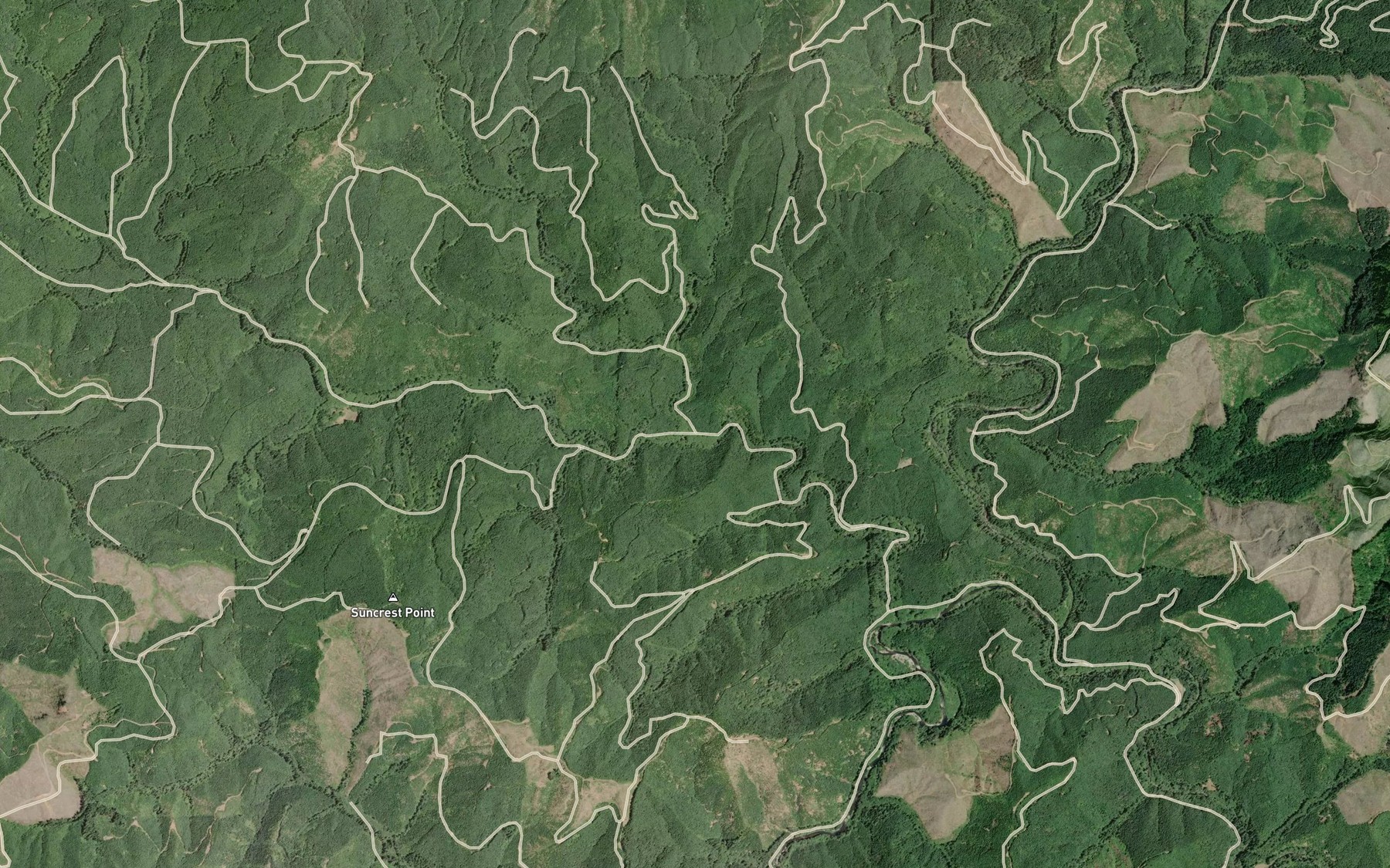 Satellite map of the North Fork Gravel Creek