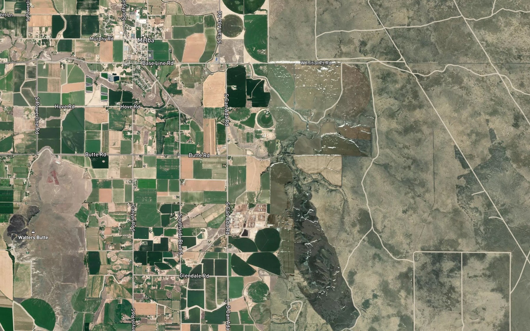 Satellite map of the Bluff Lateral