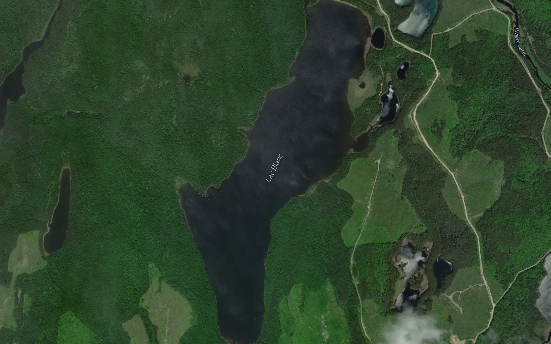 Satellite map of the Lac Blanc