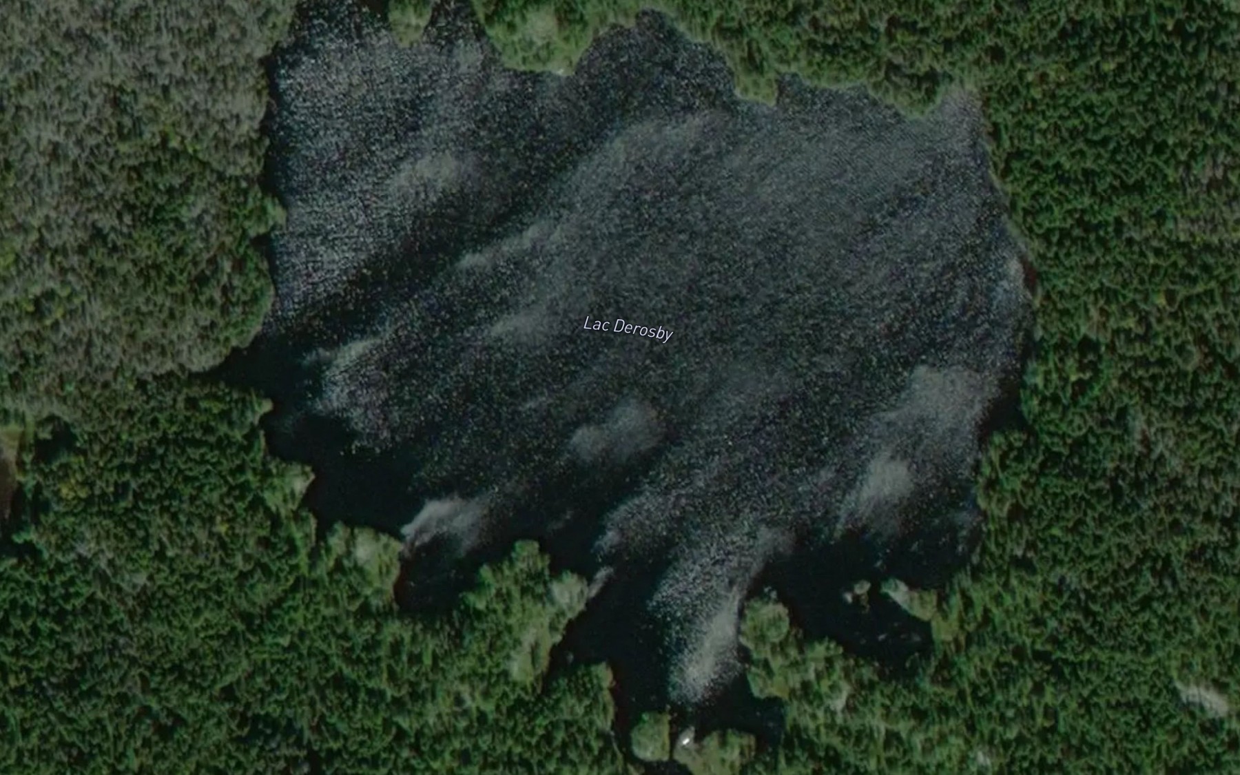 Satellite map of the Lac Derosby