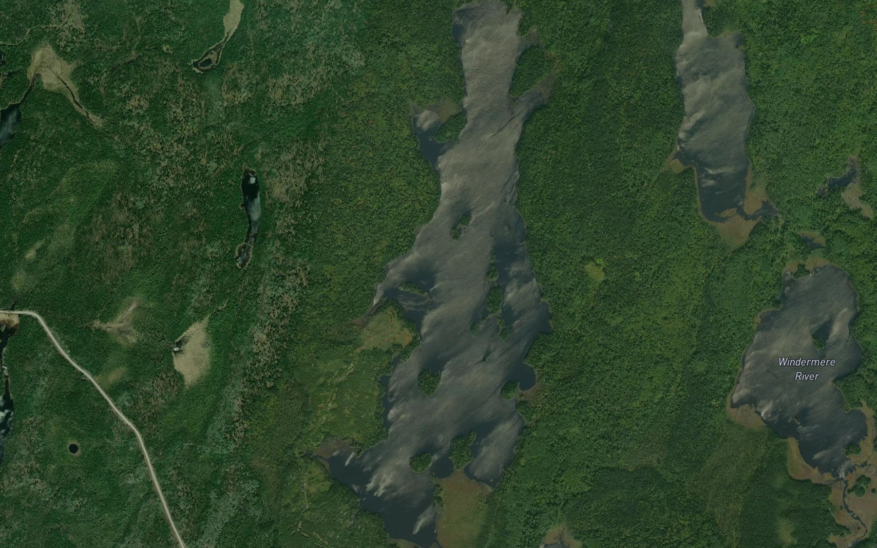 Satellite map of the Marshall Lake