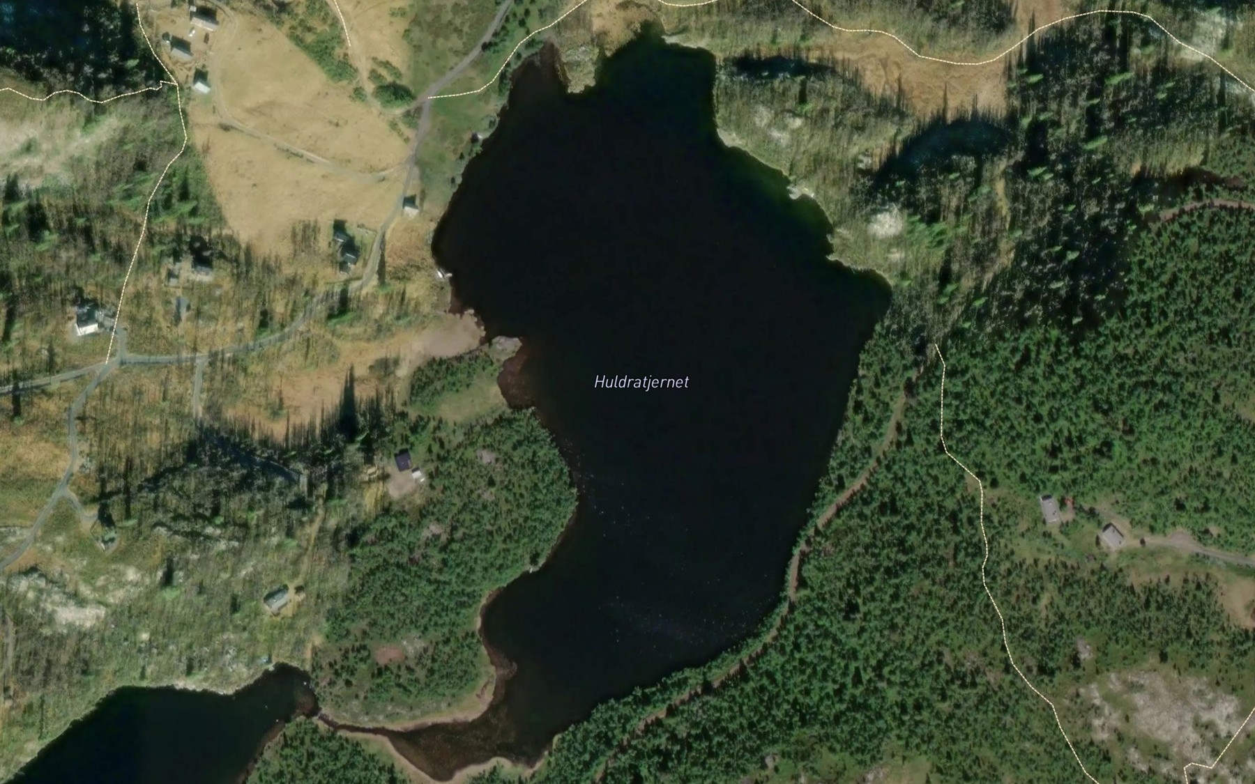Satellite map of the Huldratjernet