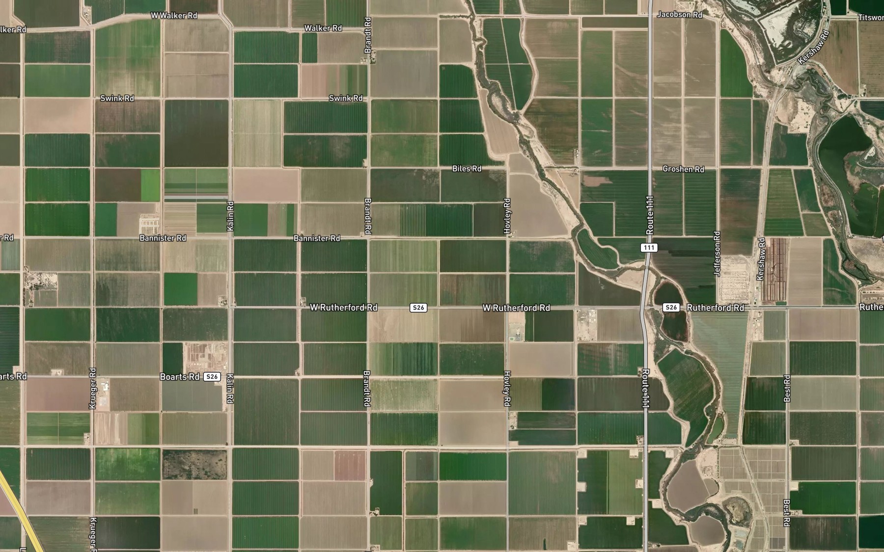 Satellite map of the Baughman Drain Number One