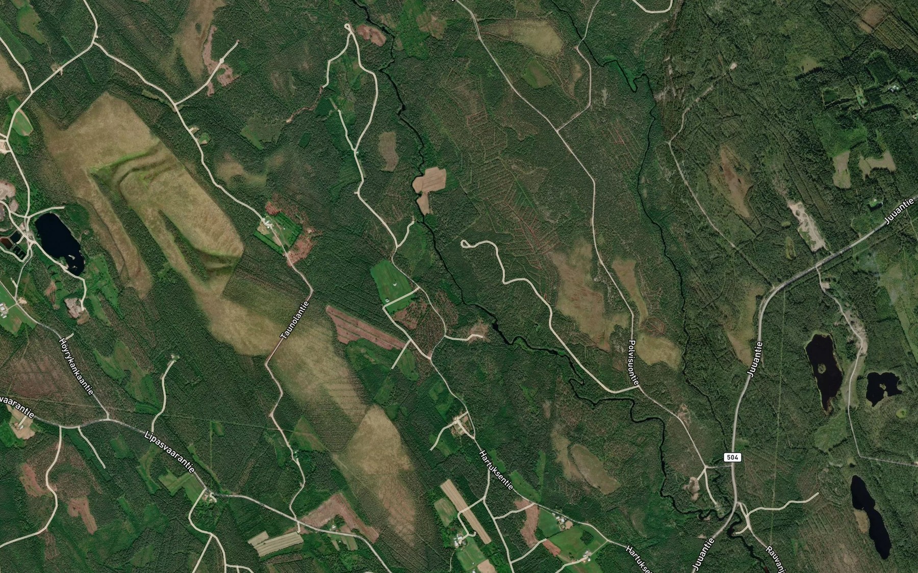 Satellite map of the Pieni Hartuskoski