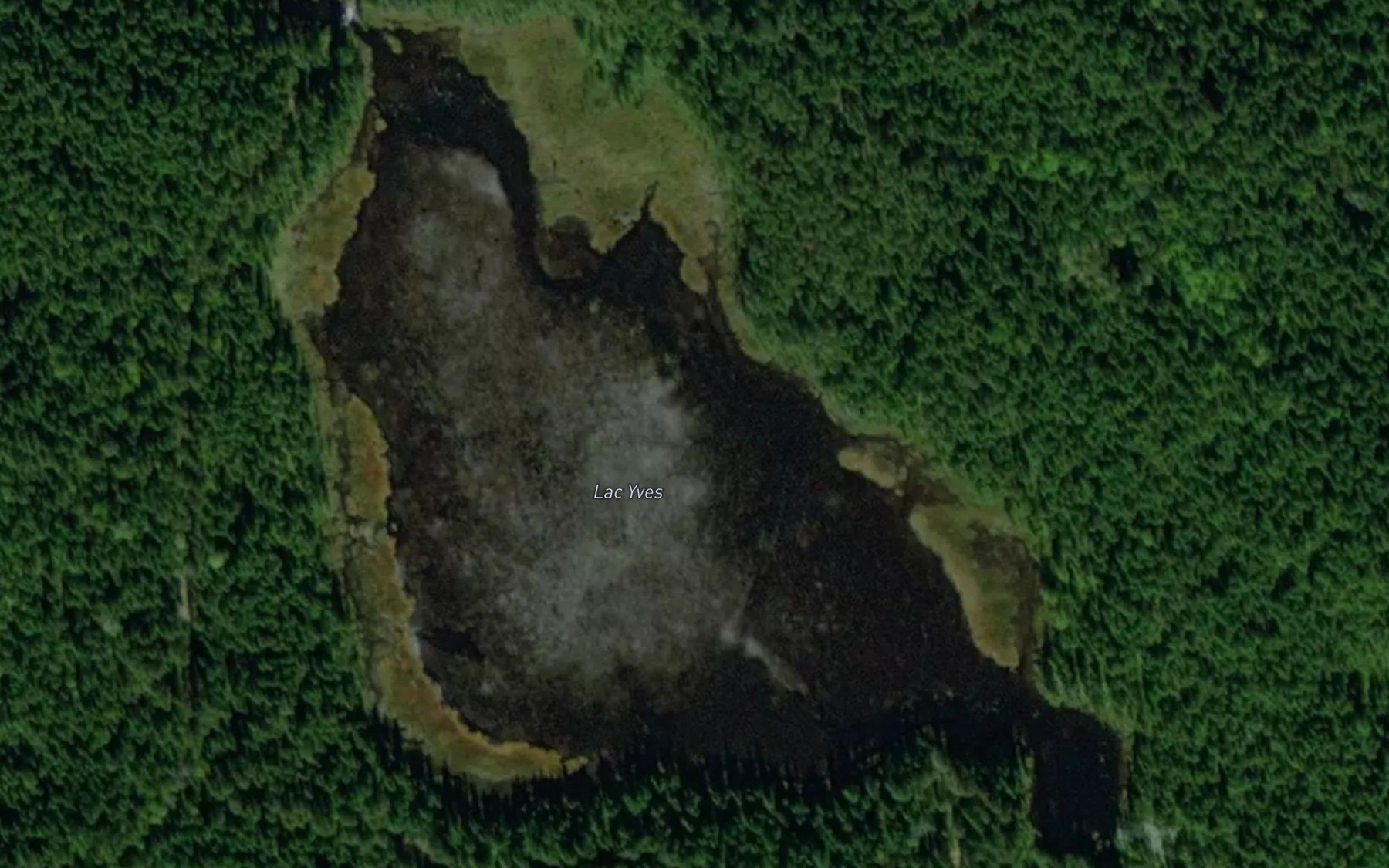 Satellite map of the Lac Yves