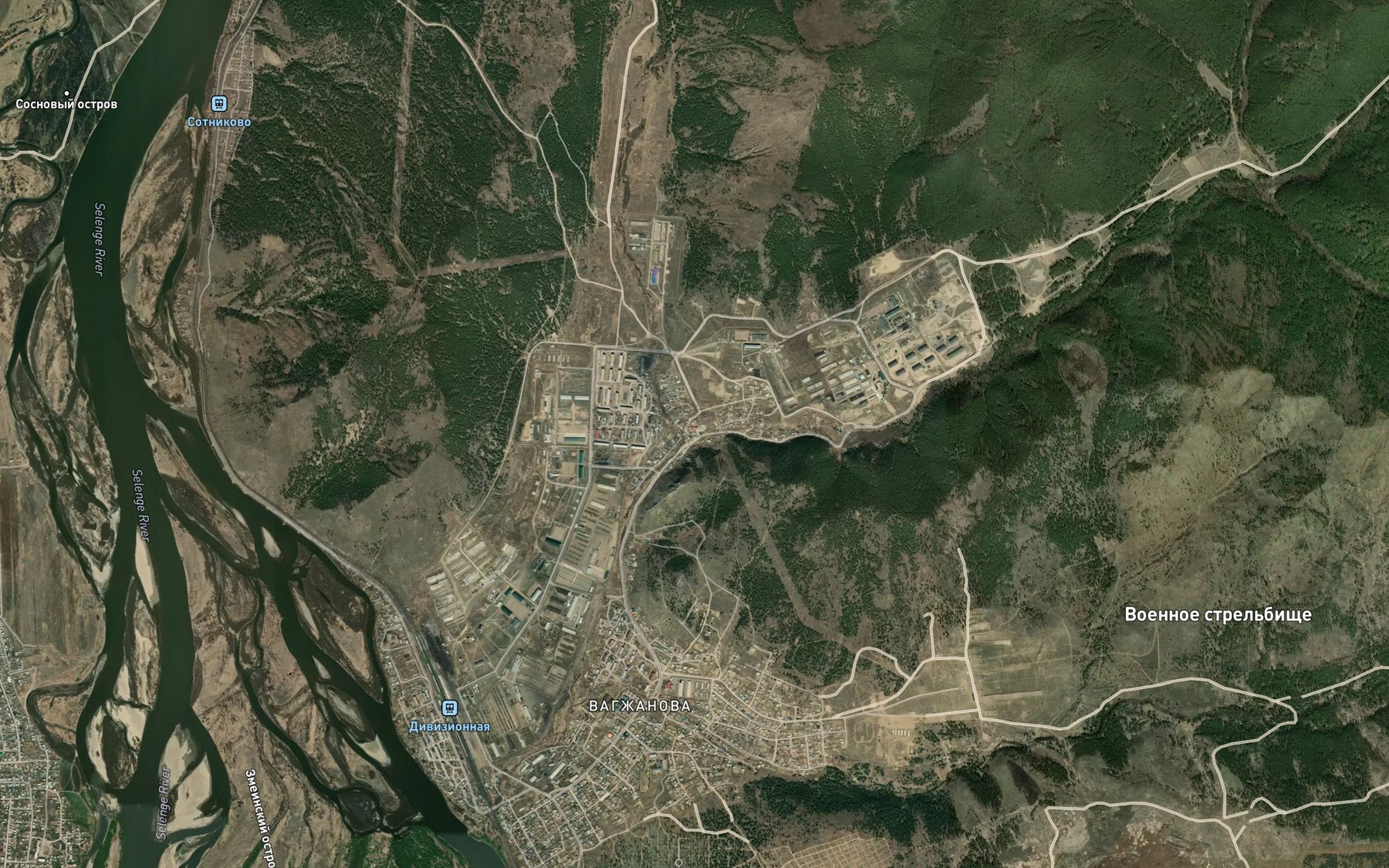 Satellite map of the Nizhneberezovskaya