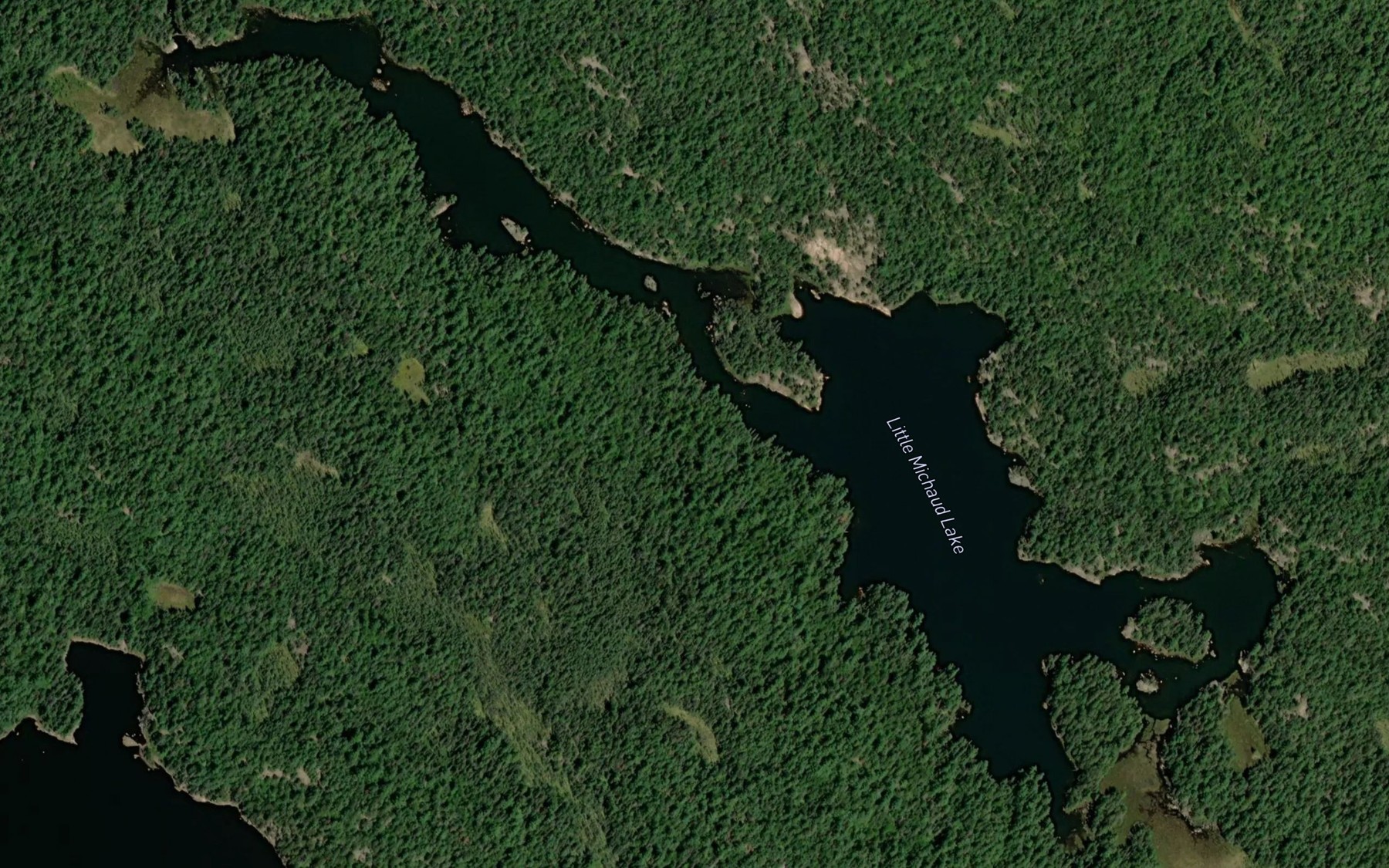 Satellite map of the Little Michaud Lake