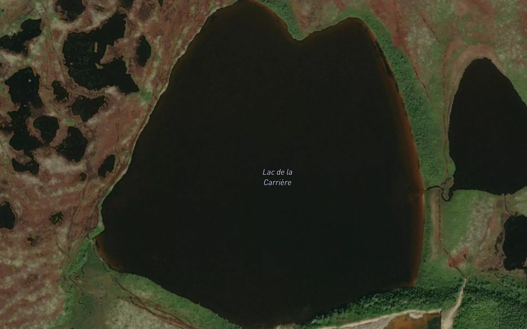 Satellite map of the Lac de la Carriere
