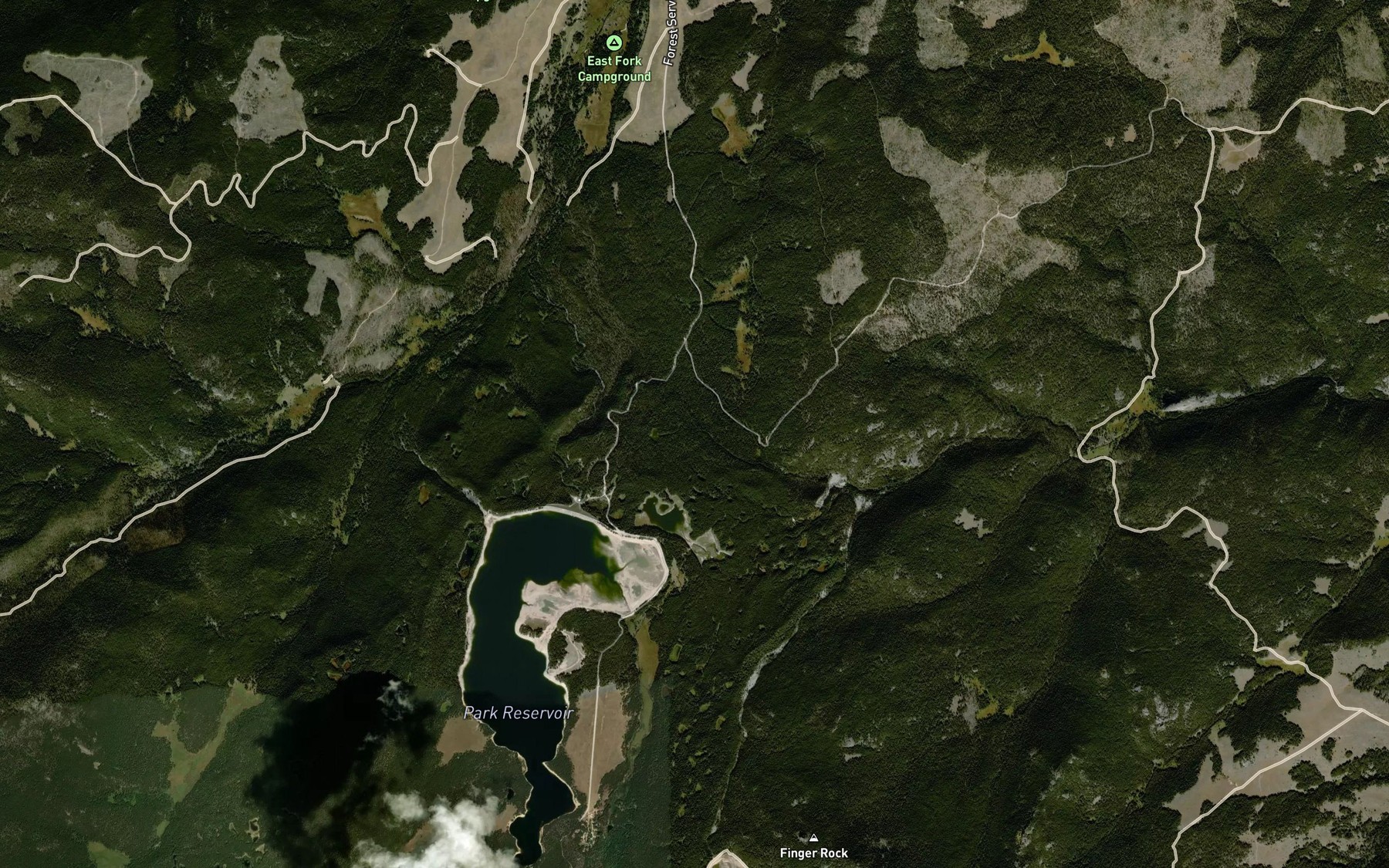 Satellite map of the Park Reservoir Divide Ditch