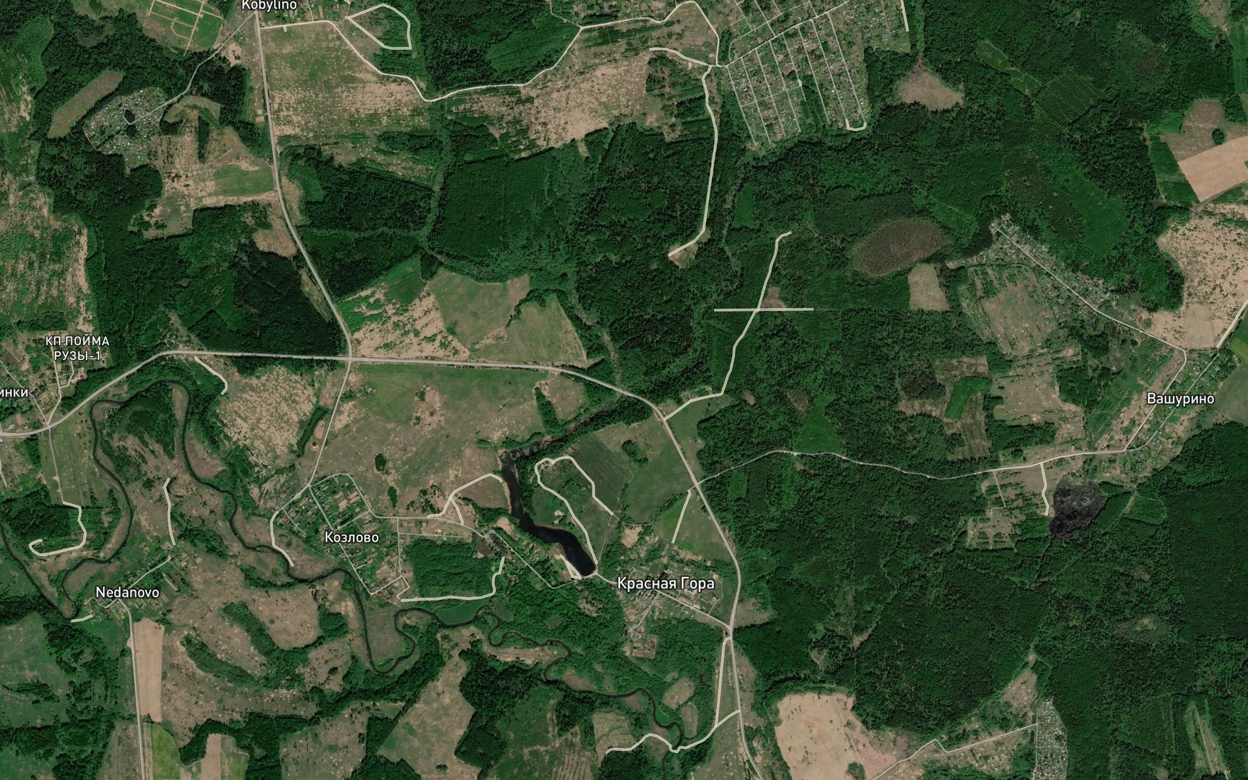 Satellite map of the Sezenevka