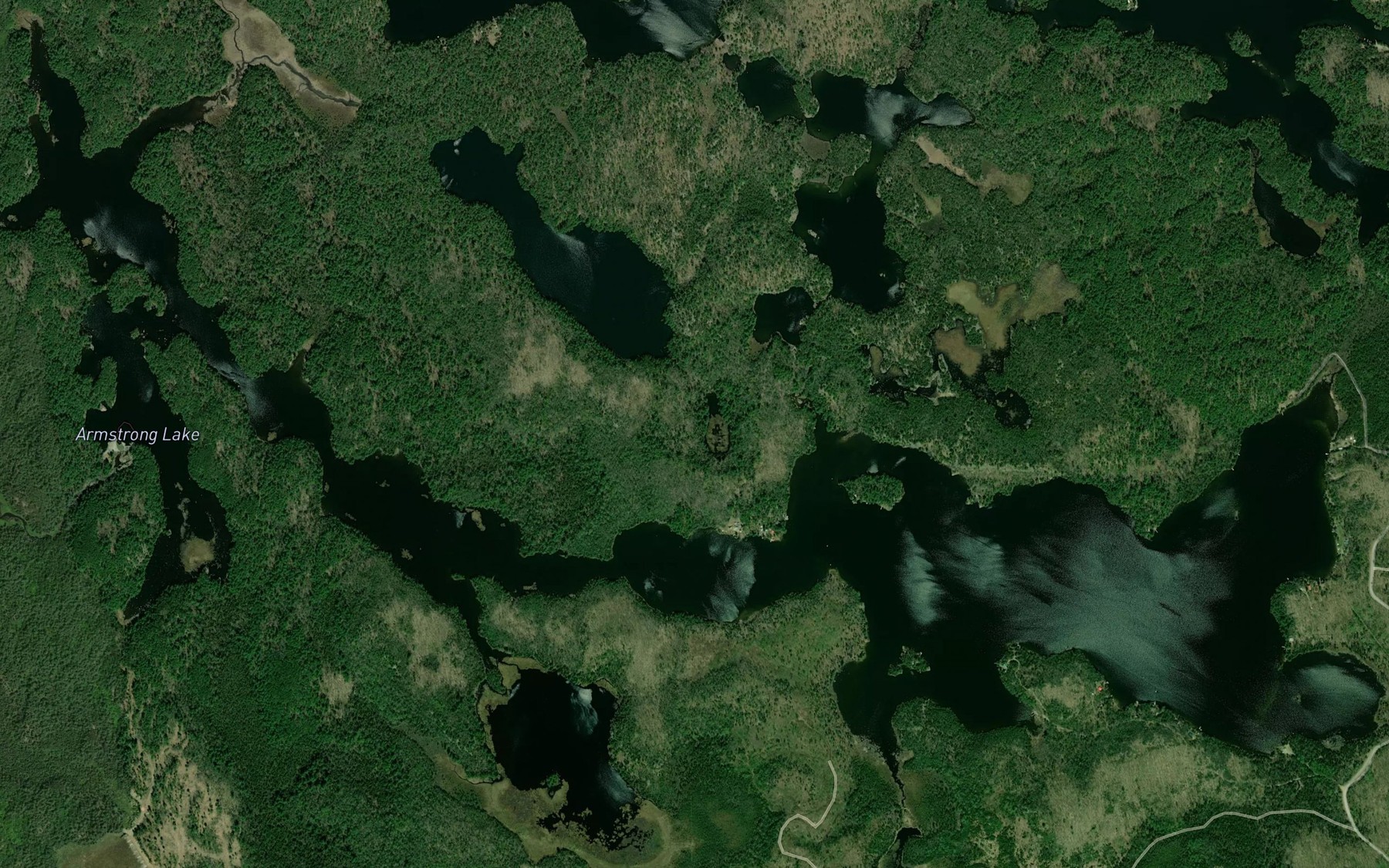 Satellite map of the Armstrong Lake