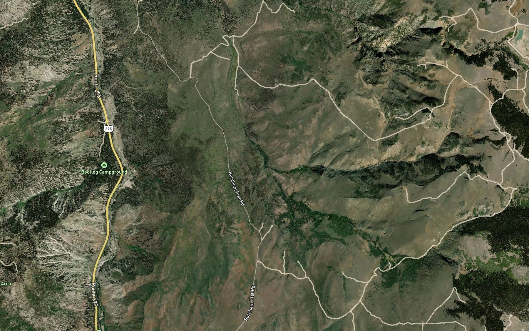 Satellite map of the North Fork Cottonwood Creek