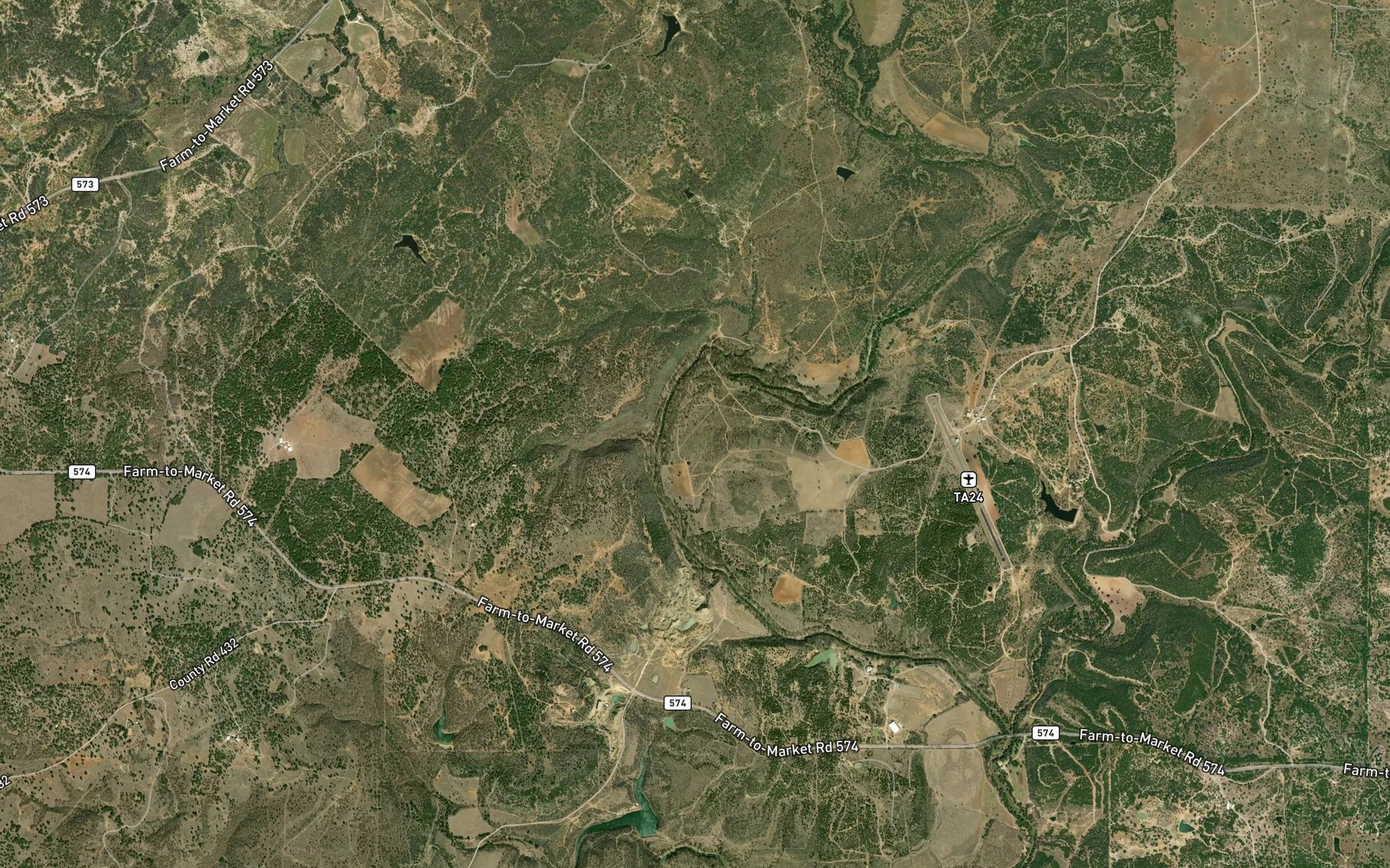 Satellite map of the Smoky Bend